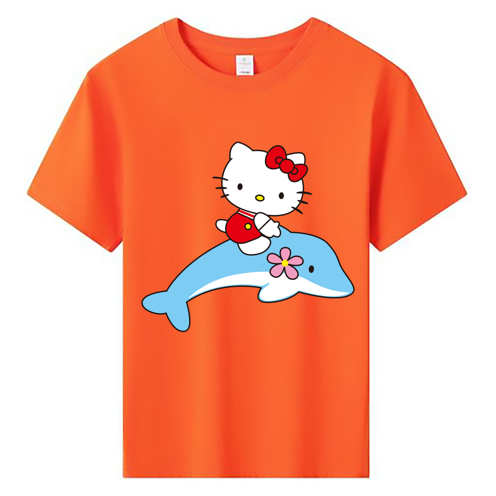 （画像用） Hello Kitty ハローキティ 綿100％キッズTシャツ（フロントプリント）