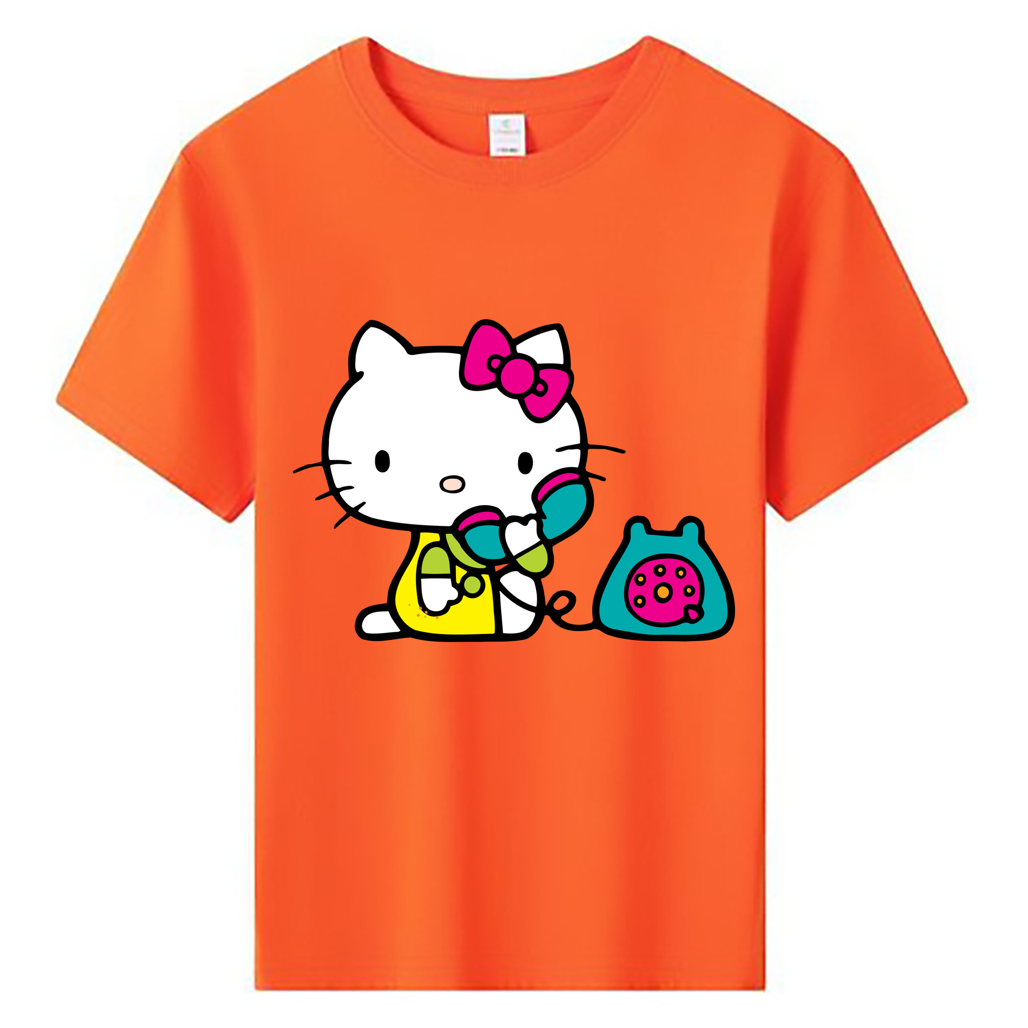 （画像用） Hello Kitty ハローキティ 綿100％キッズTシャツ（フロントプリント）