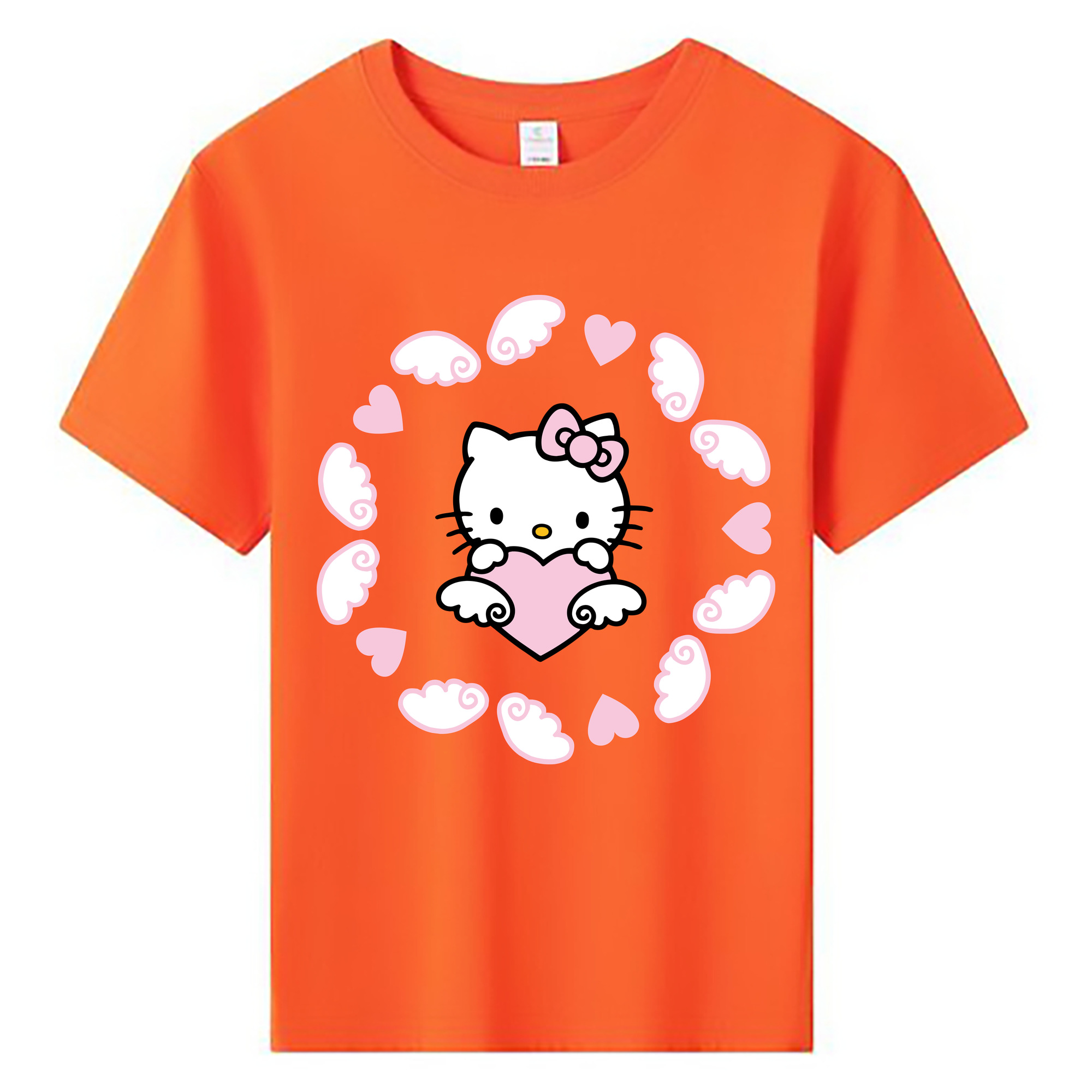 （画像用） Hello Kitty ハローキティ 綿100％キッズTシャツ（フロントプリント）