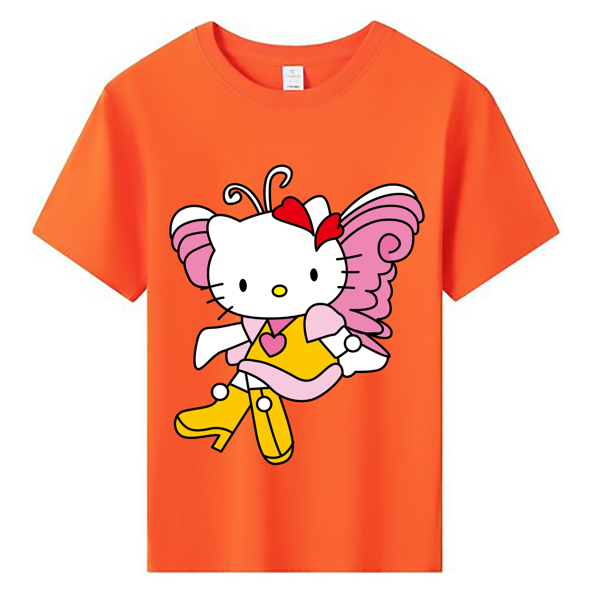 （画像用） Hello Kitty ハローキティ 綿100％キッズTシャツ（フロントプリント）