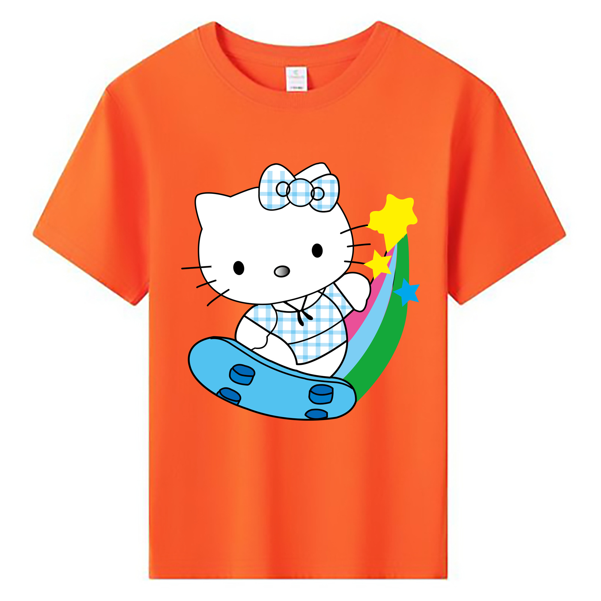（画像用） Hello Kitty ハローキティ 綿100％キッズTシャツ（フロントプリント）