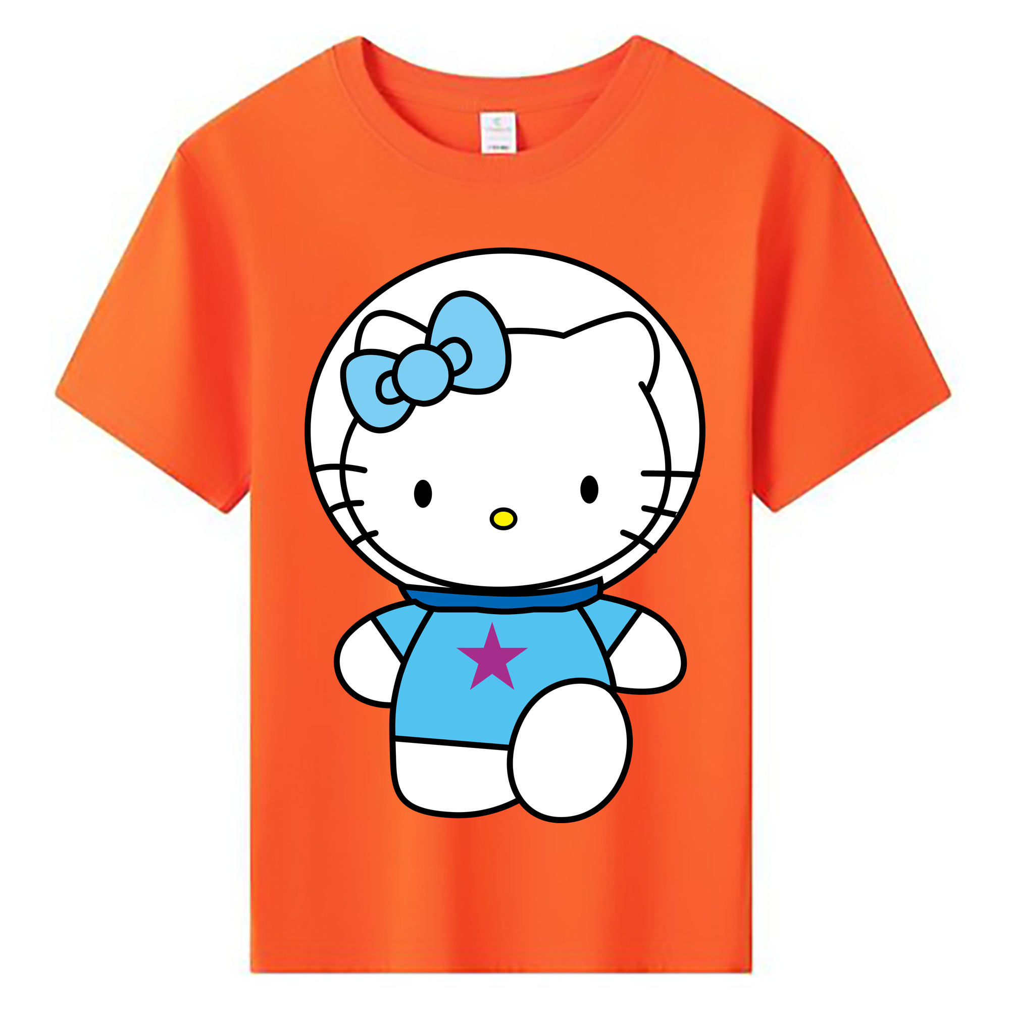 （画像用） Hello Kitty ハローキティ 綿100％キッズTシャツ（フロントプリント）