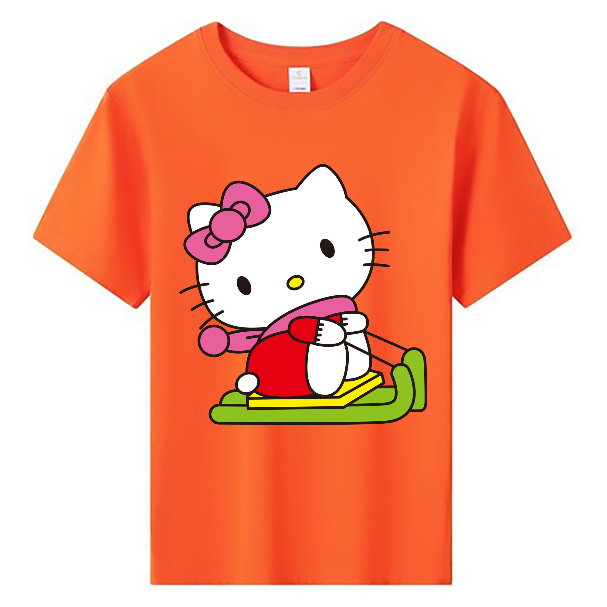 （画像用） Hello Kitty ハローキティ 綿100％キッズTシャツ（フロントプリント）