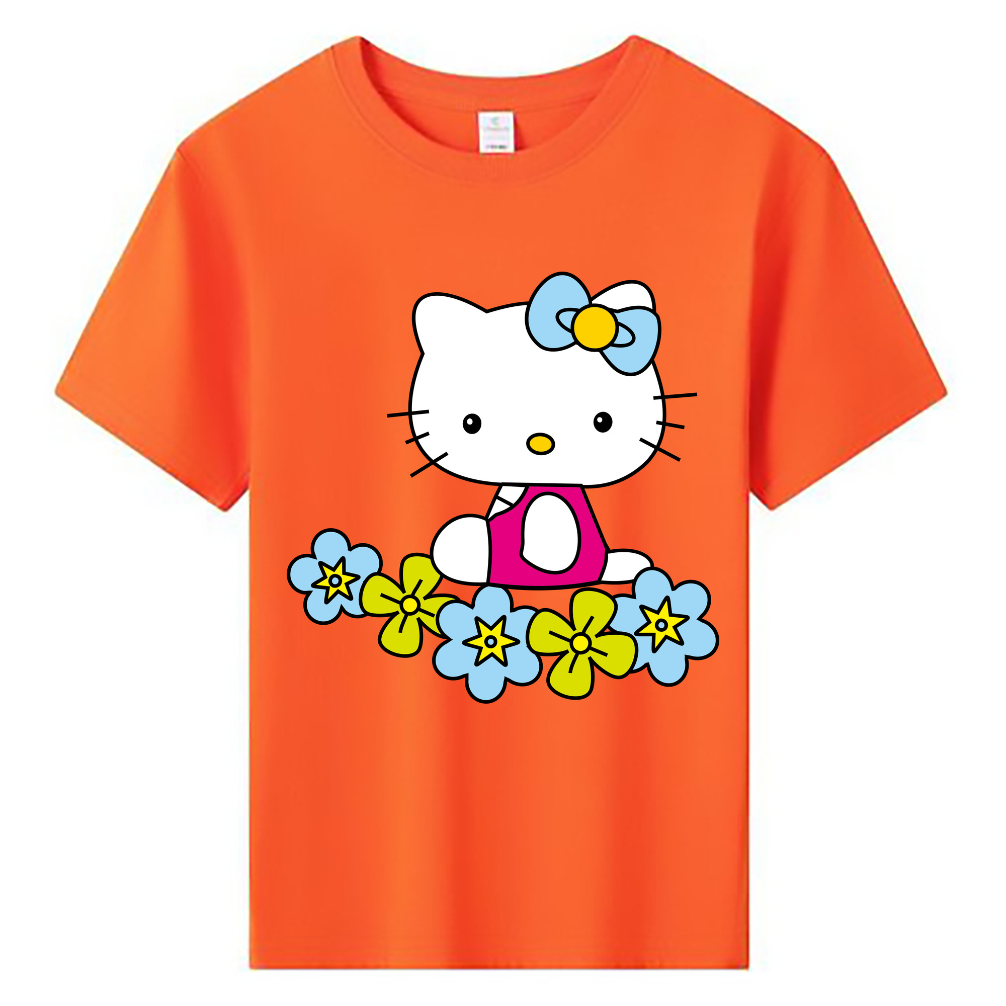 （画像用） Hello Kitty ハローキティ 綿100％キッズTシャツ（フロントプリント）