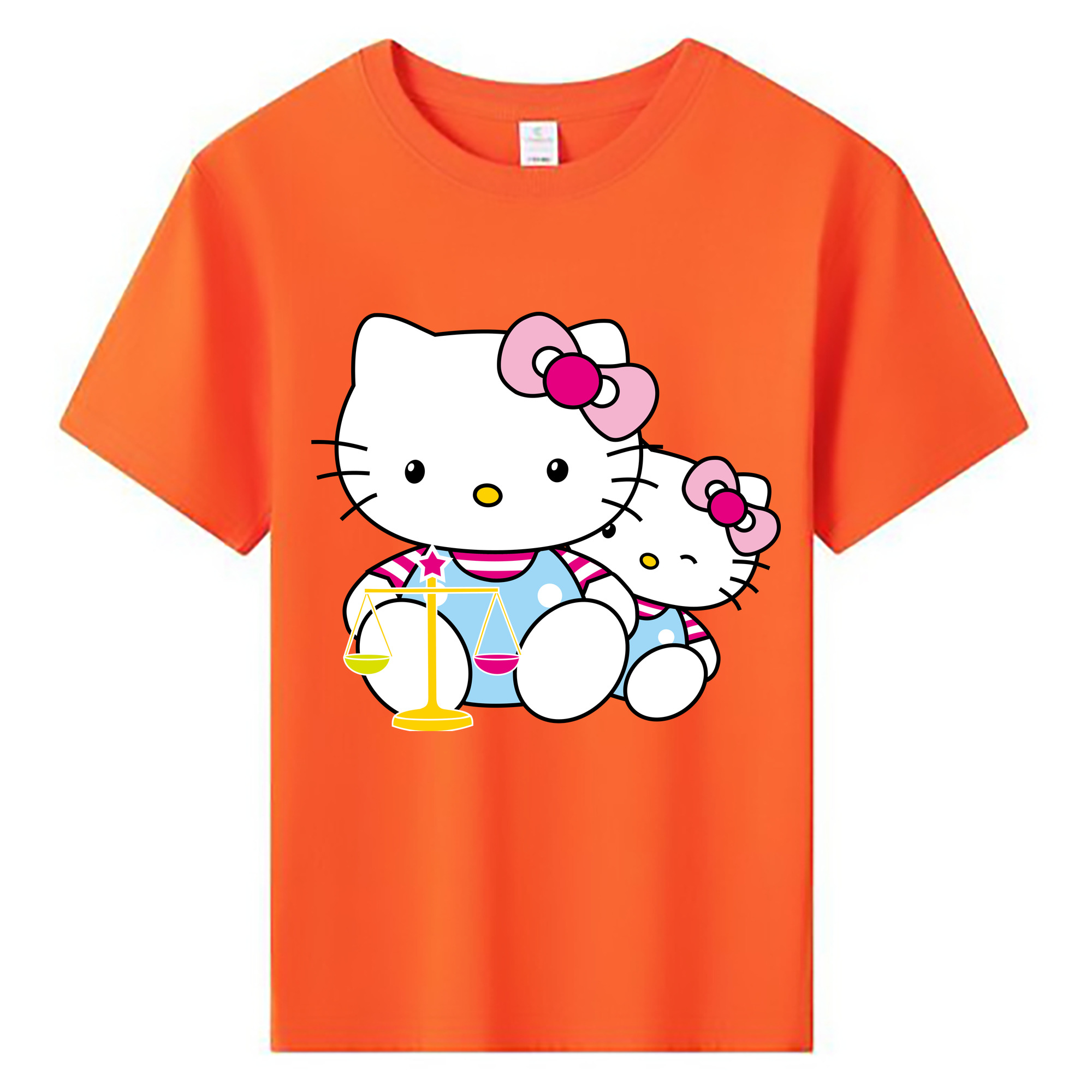 （画像用） Hello Kitty ハローキティ 綿100％キッズTシャツ（フロントプリント）