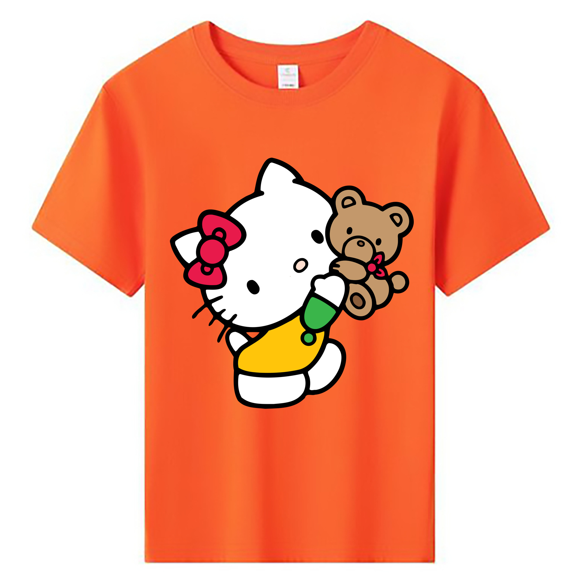 （画像用） Hello Kitty ハローキティ 綿100％キッズTシャツ（フロントプリント）