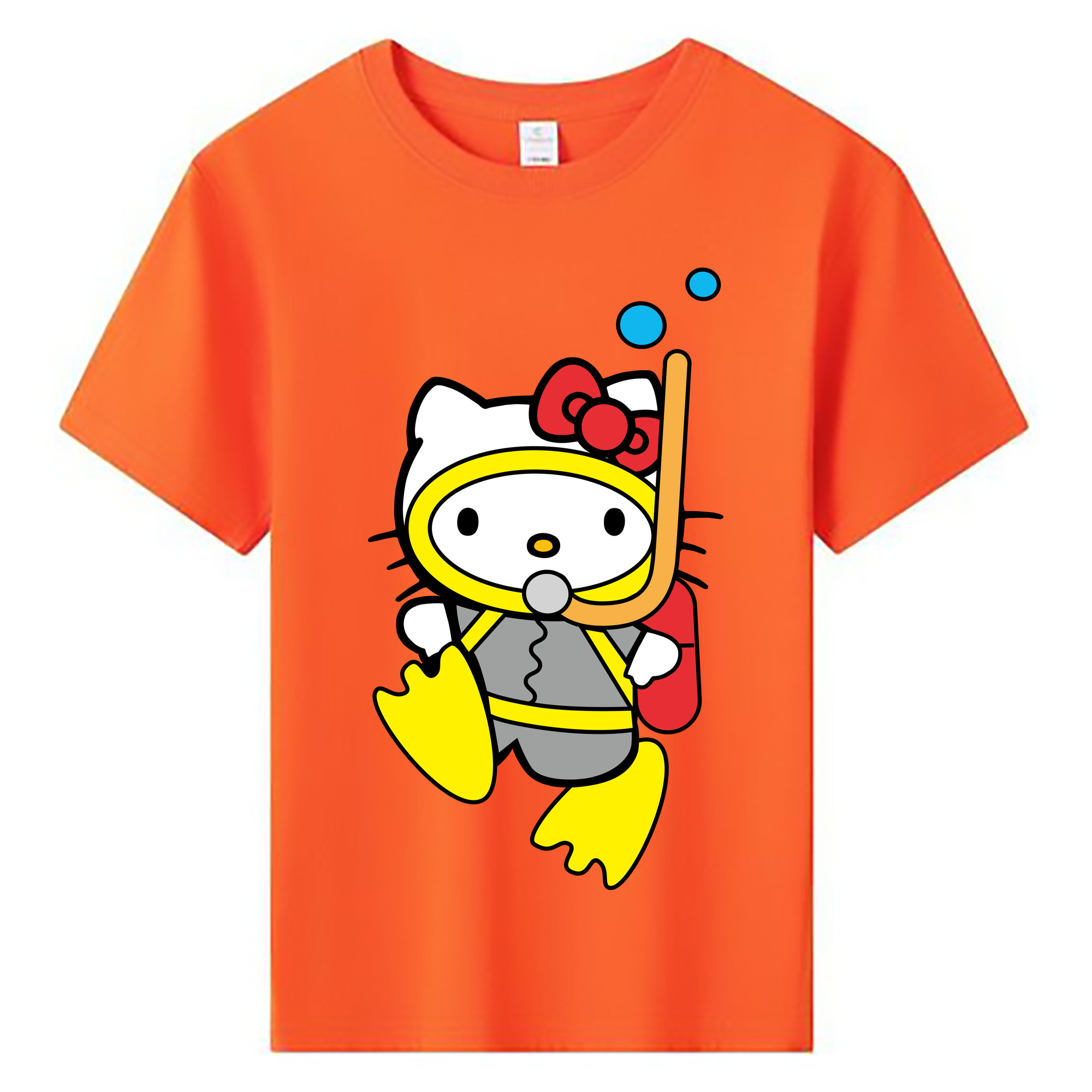 （画像用） Hello Kitty ハローキティ 綿100％キッズTシャツ（フロントプリント）