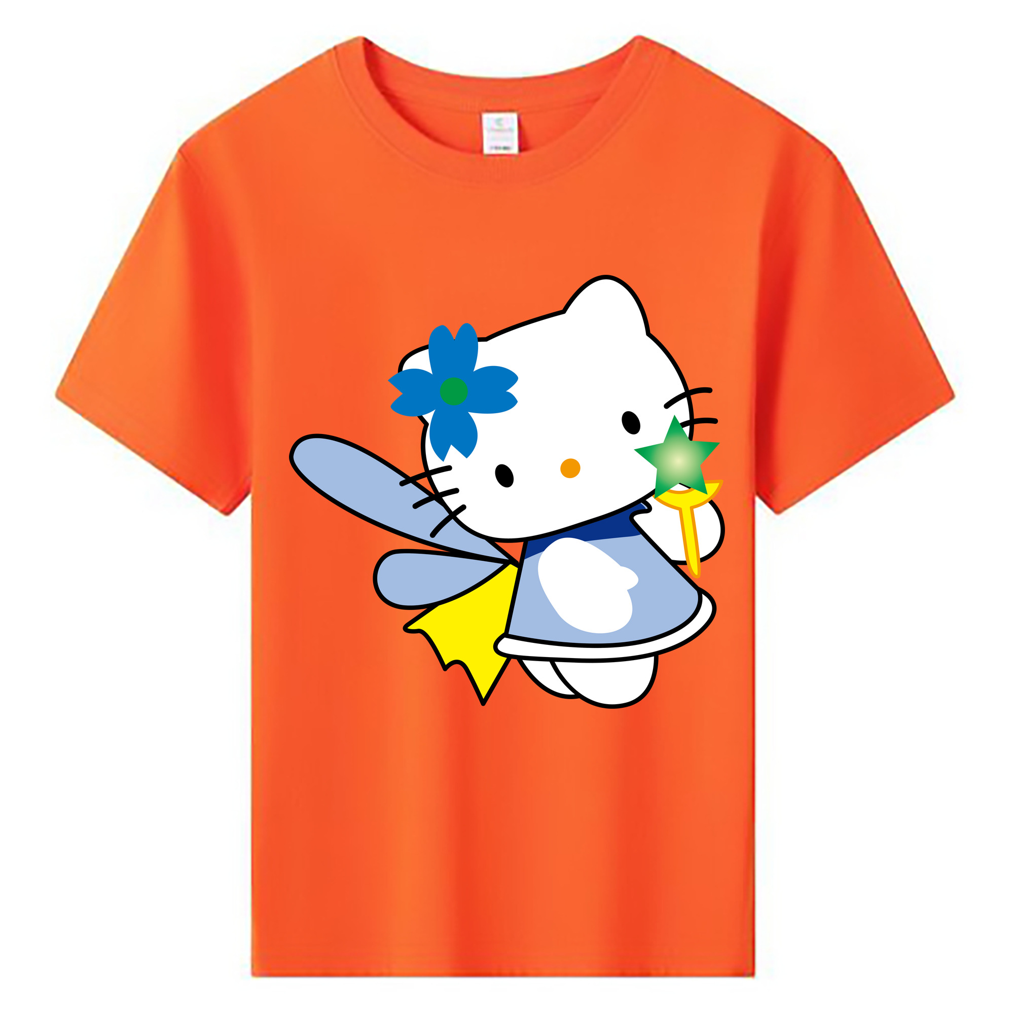 （画像用） Hello Kitty ハローキティ 綿100％キッズTシャツ（フロントプリント）