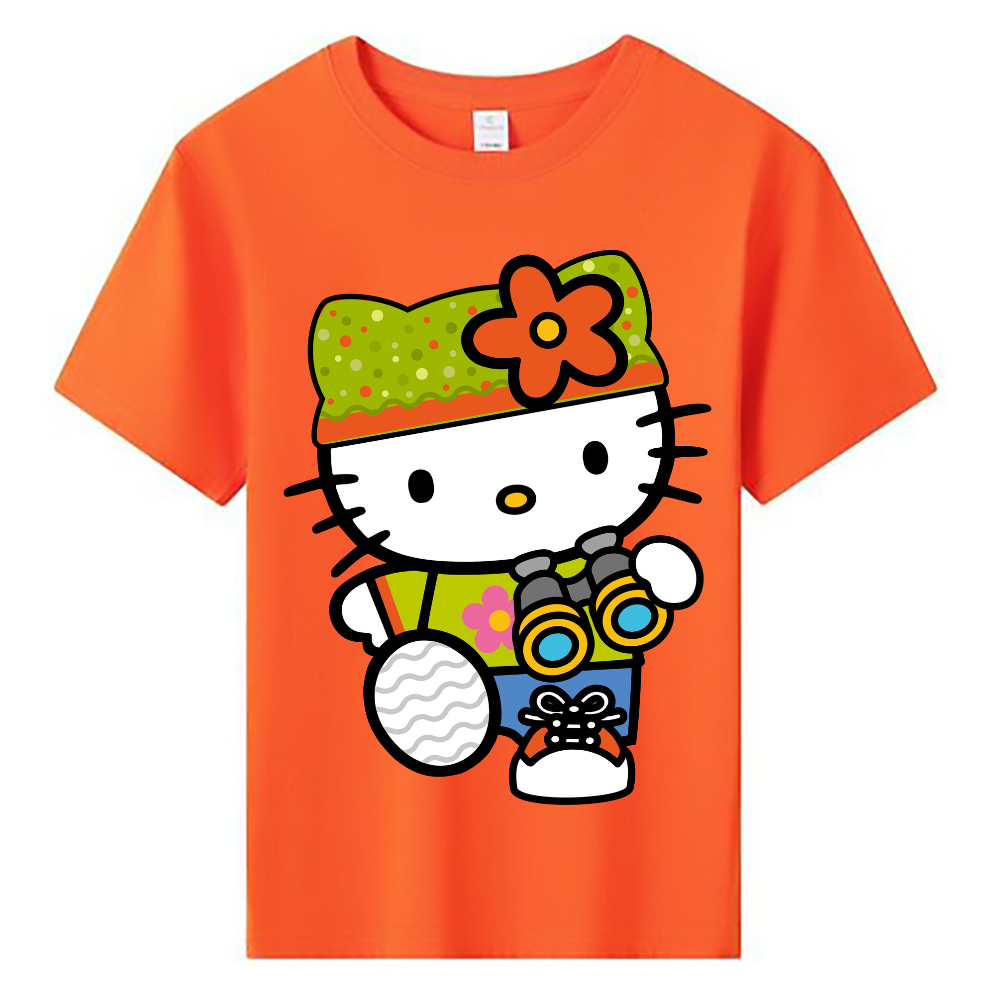 （画像用） Hello Kitty ハローキティ 綿100％キッズTシャツ（フロントプリント）