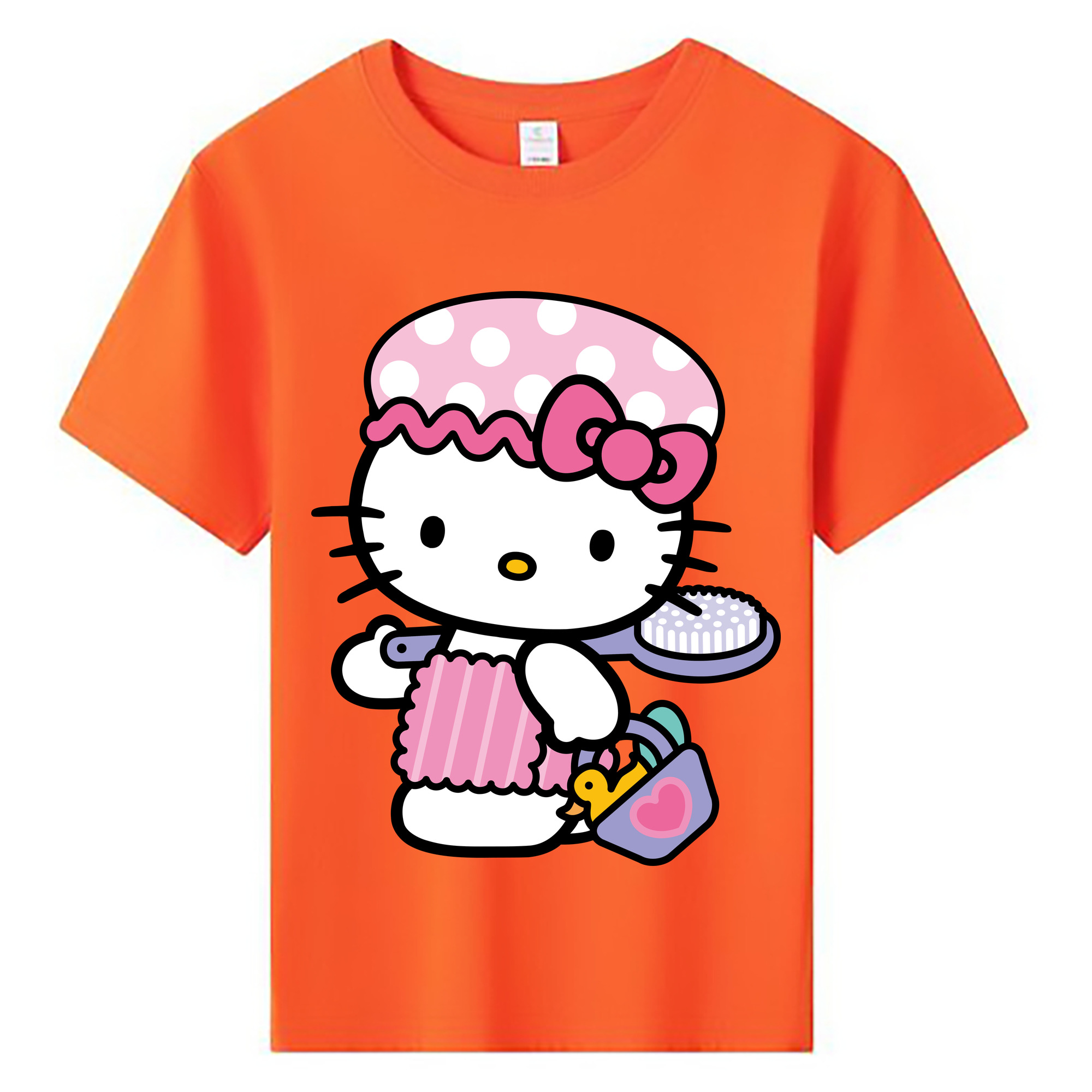 （画像用） Hello Kitty ハローキティ 綿100％キッズTシャツ（フロントプリント）