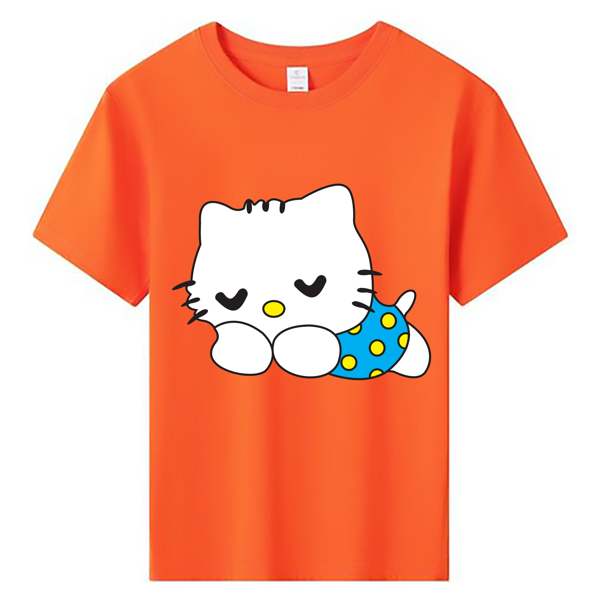 （画像用） Hello Kitty ハローキティ 綿100％キッズTシャツ（フロントプリント）