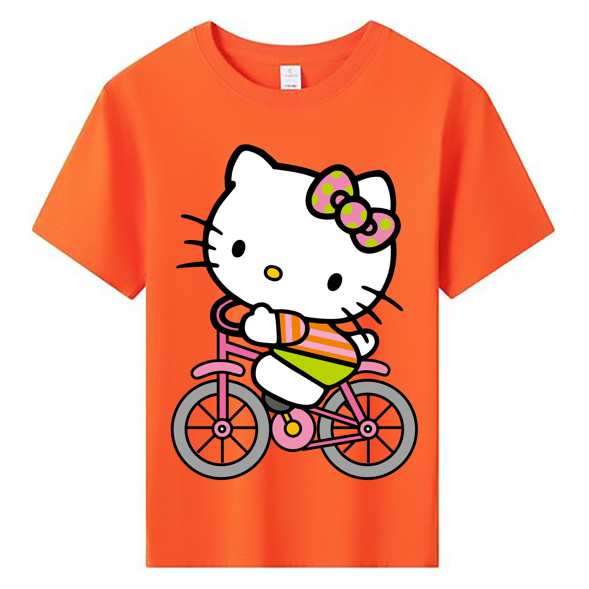 （画像用） Hello Kitty ハローキティ 綿100％キッズTシャツ（フロントプリント）