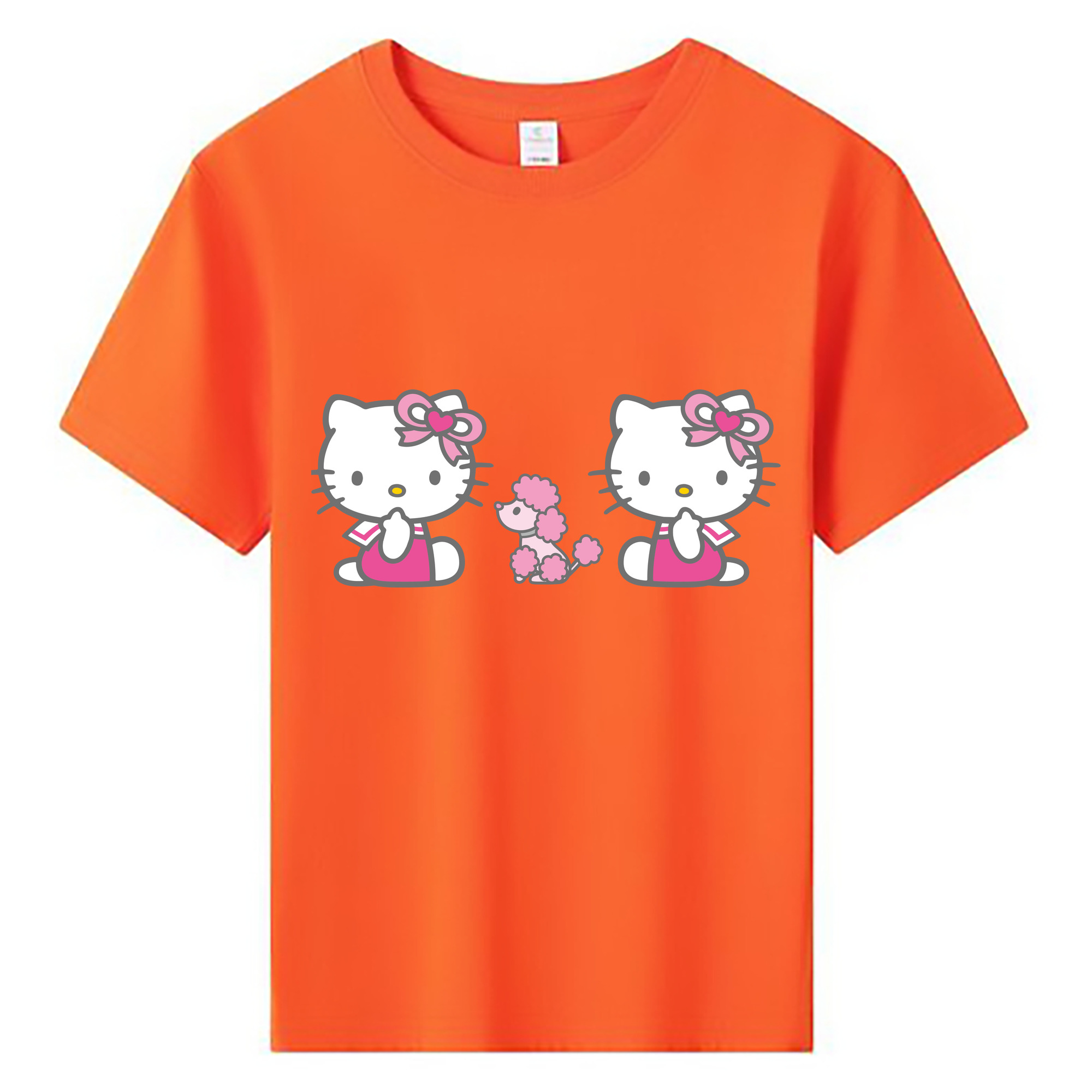 （画像用） Hello Kitty ハローキティ 綿100％キッズTシャツ（フロントプリント）