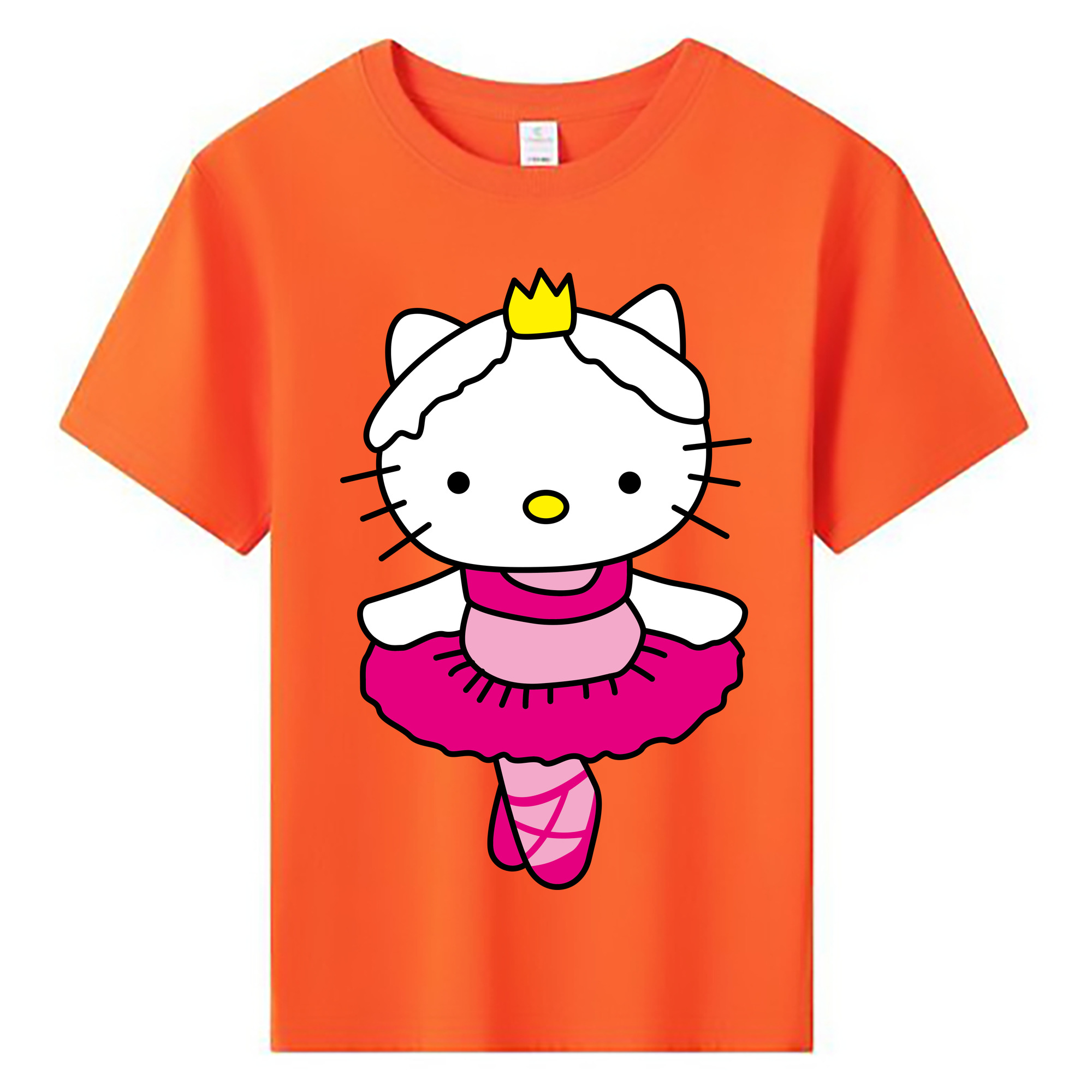 （画像用） Hello Kitty ハローキティ 綿100％キッズTシャツ（フロントプリント）