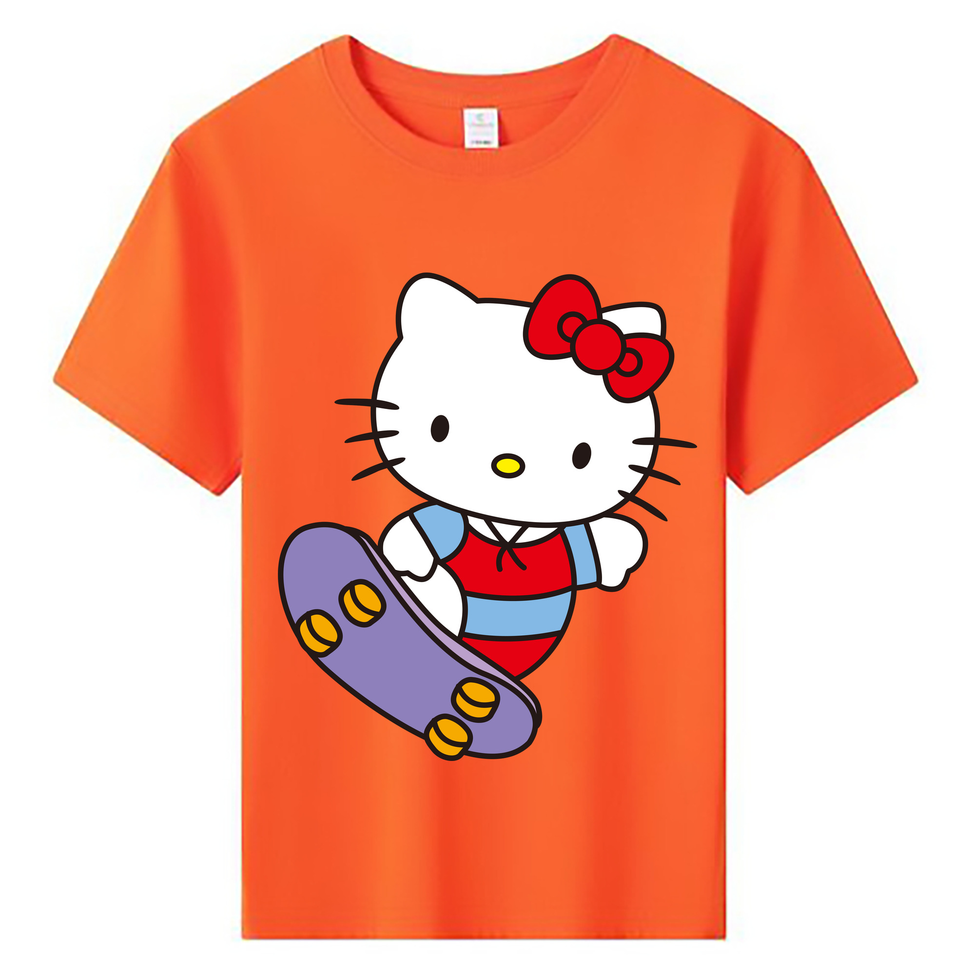 （画像用） Hello Kitty ハローキティ 綿100％キッズTシャツ（フロントプリント）