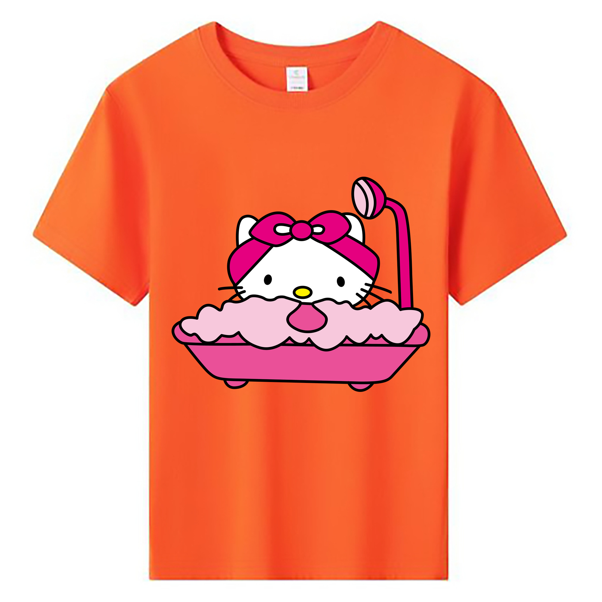 （画像用） Hello Kitty ハローキティ 綿100％キッズTシャツ（フロントプリント）