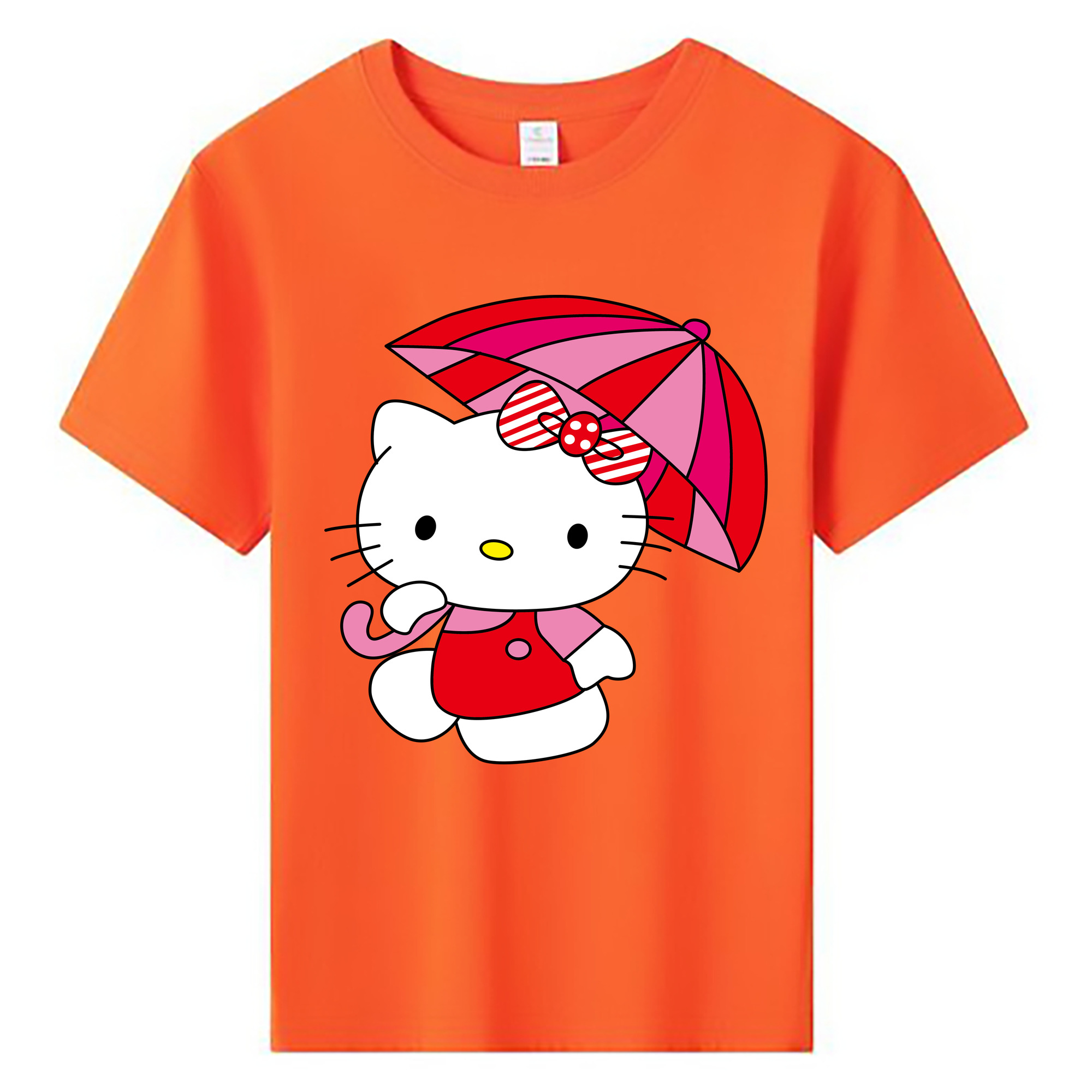 （画像用） Hello Kitty ハローキティ 綿100％キッズTシャツ（フロントプリント）