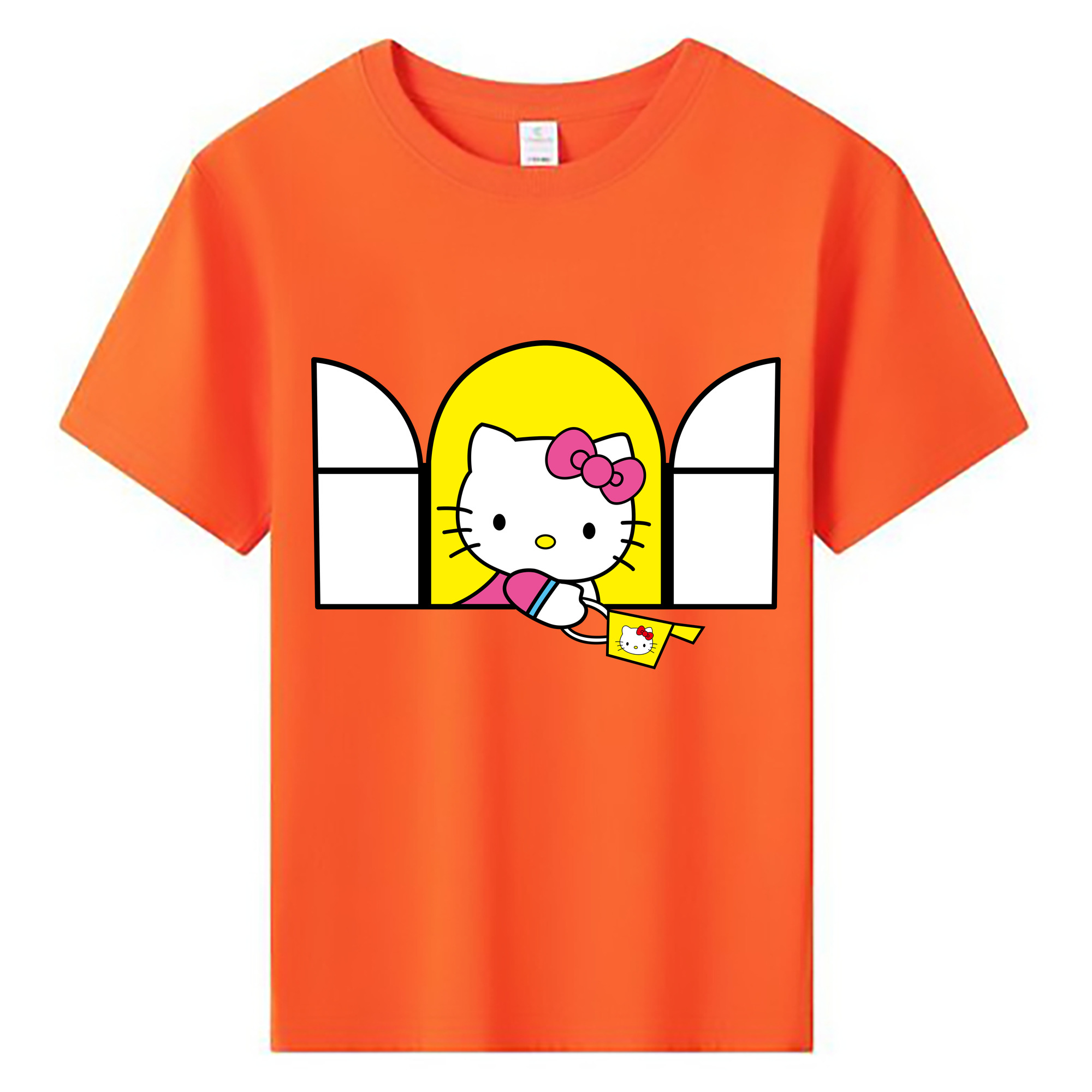 （画像用） Hello Kitty ハローキティ 綿100％キッズTシャツ（フロントプリント）
