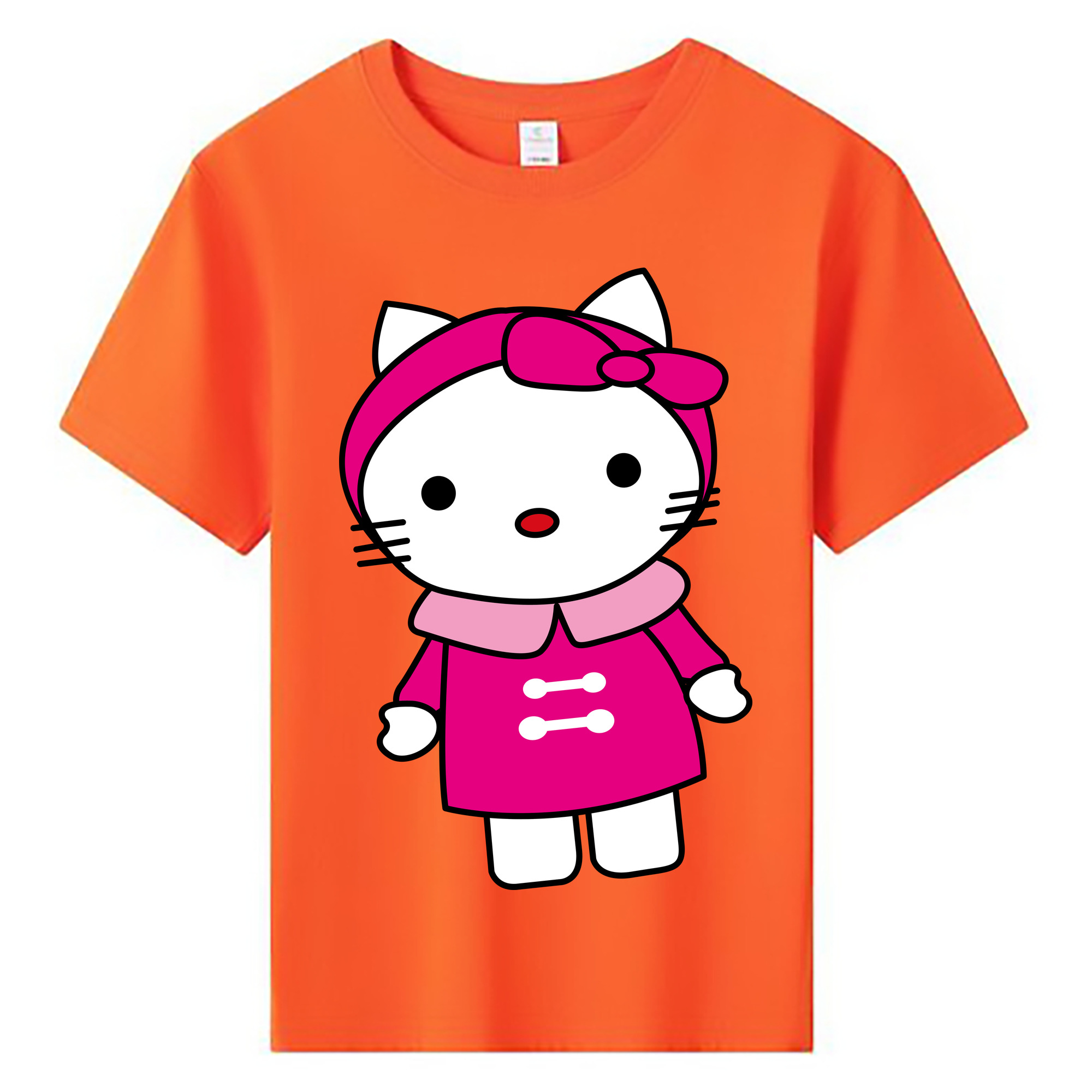 （画像用） Hello Kitty ハローキティ 綿100％キッズTシャツ（フロントプリント）