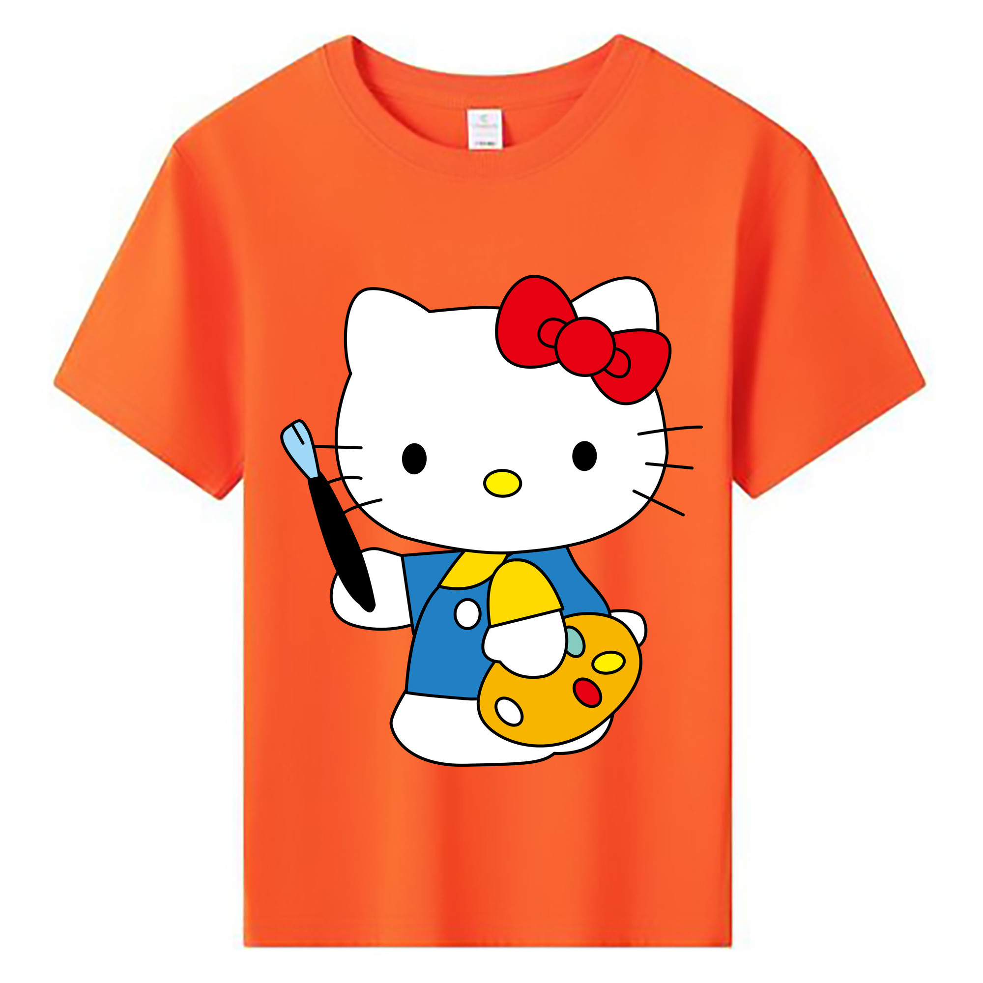 （画像用） Hello Kitty ハローキティ 綿100％キッズTシャツ（フロントプリント）