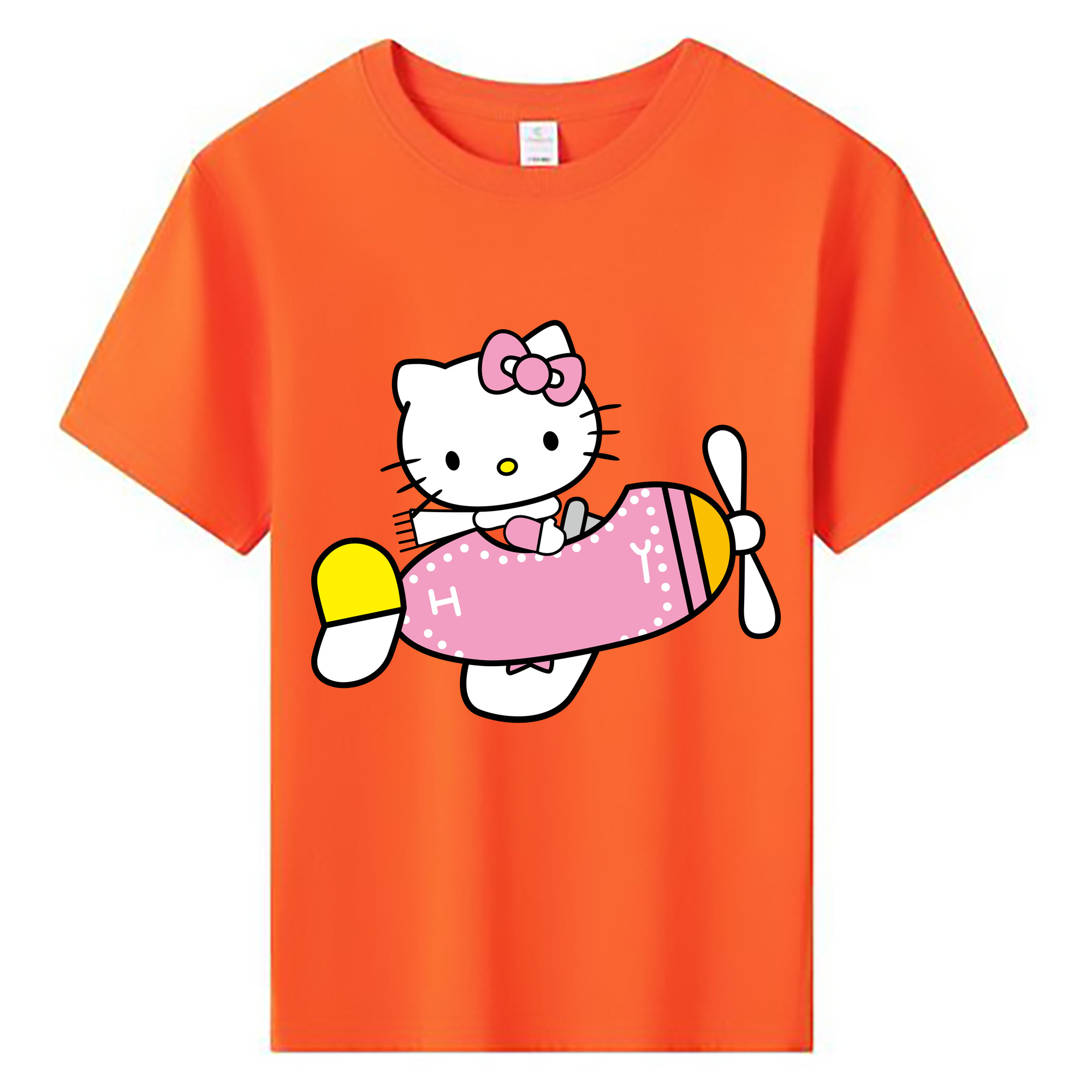 （画像用） Hello Kitty ハローキティ 綿100％キッズTシャツ（フロントプリント）