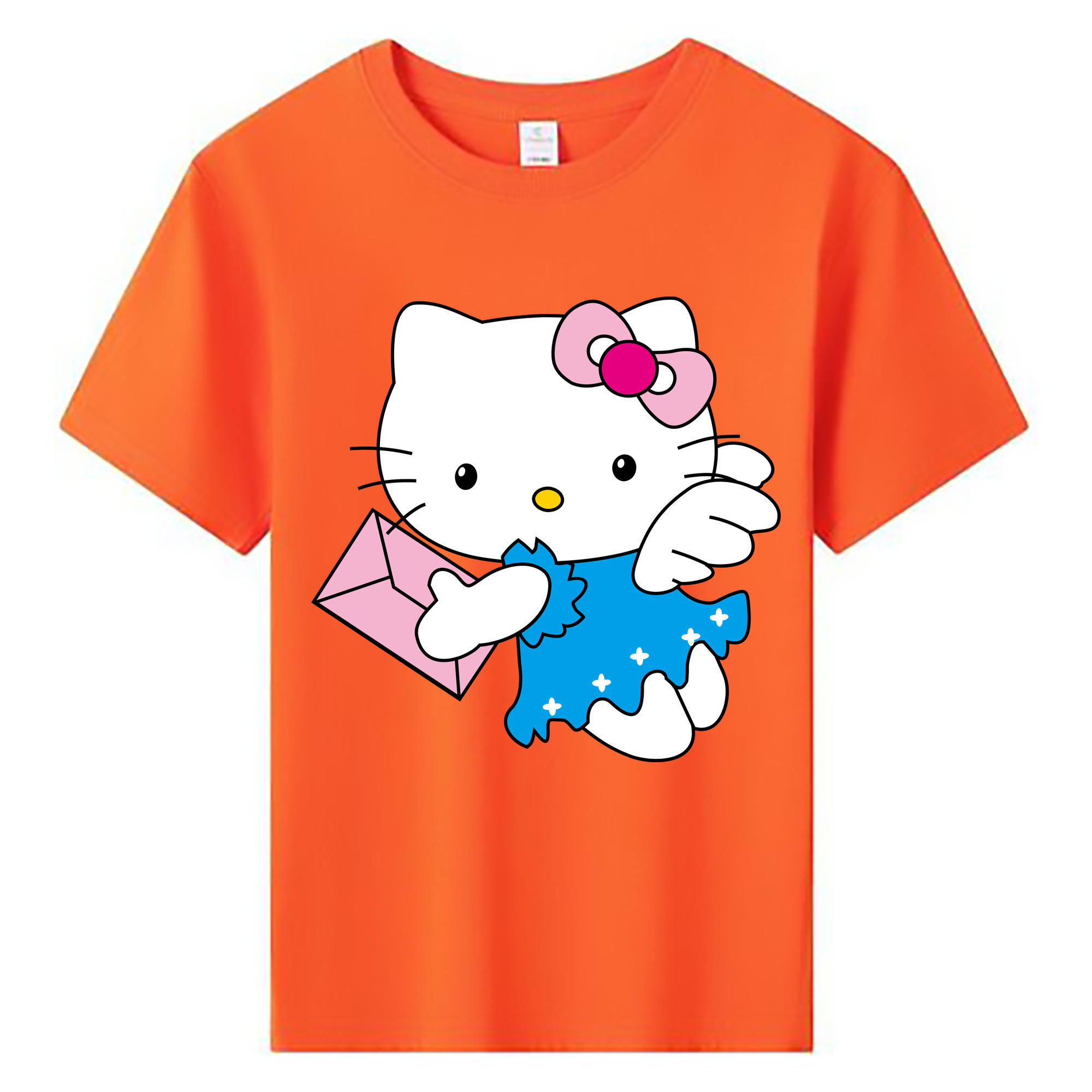 （画像用） Hello Kitty ハローキティ 綿100％キッズTシャツ（フロントプリント）