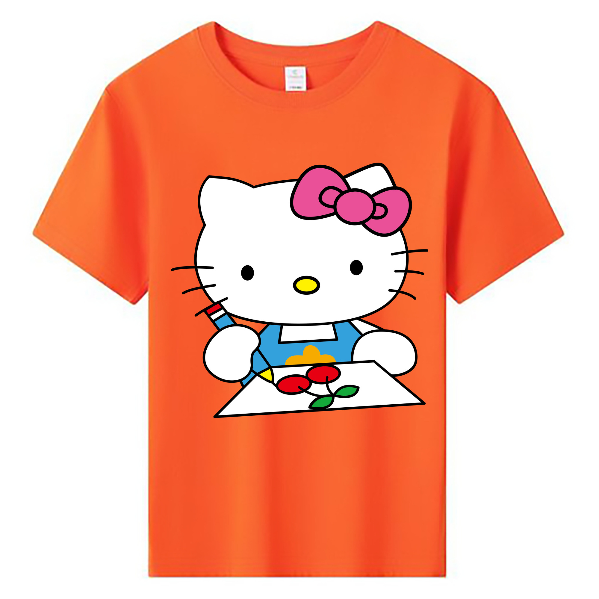 （画像用） Hello Kitty ハローキティ 綿100％キッズTシャツ（フロントプリント）