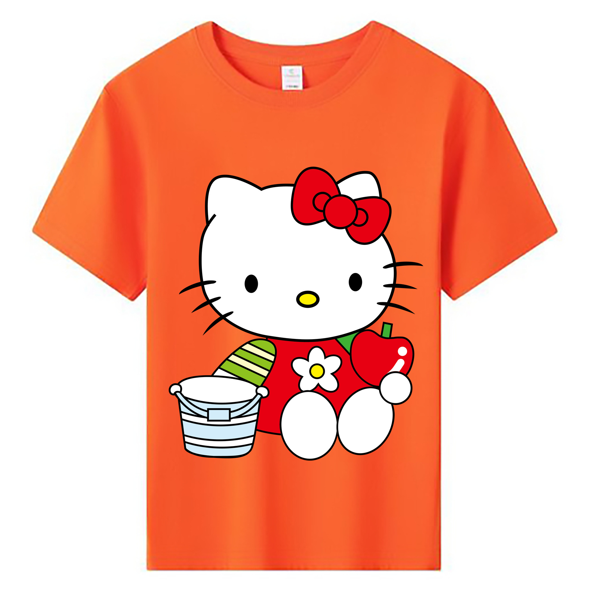 （画像用） Hello Kitty ハローキティ 綿100％キッズTシャツ（フロントプリント）