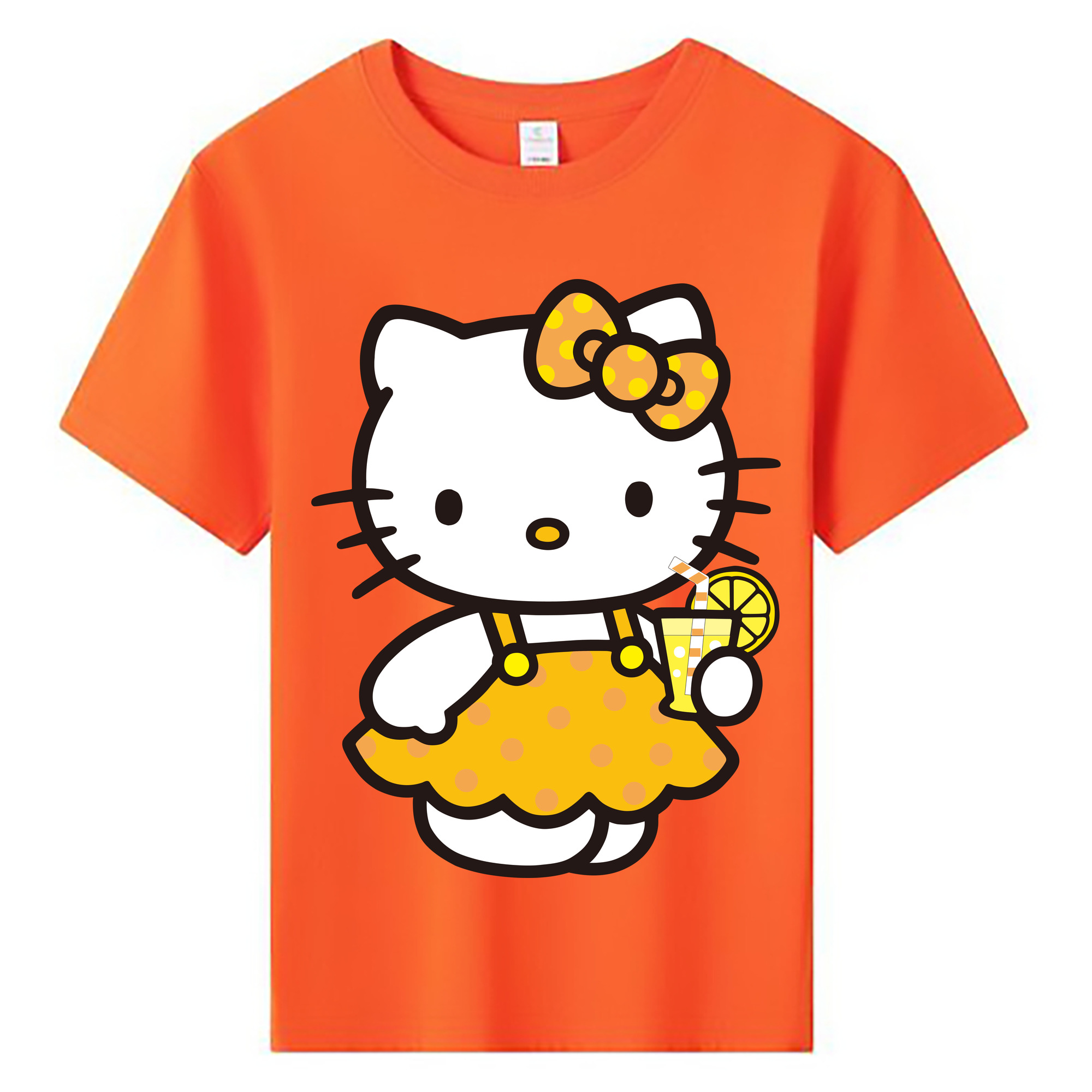（画像用） Hello Kitty ハローキティ 綿100％キッズTシャツ（フロントプリント）