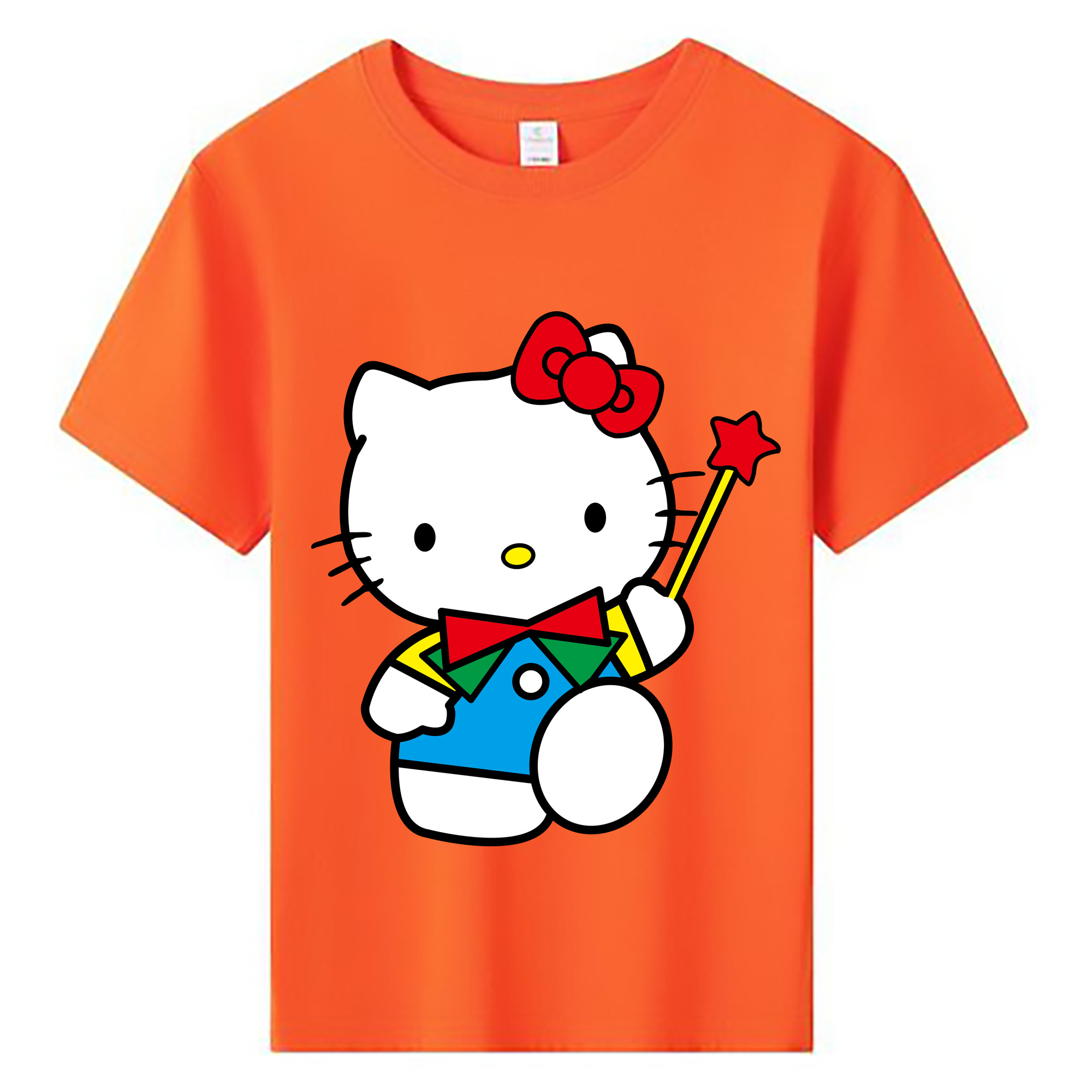 （画像用） Hello Kitty ハローキティ 綿100％キッズTシャツ（フロントプリント）