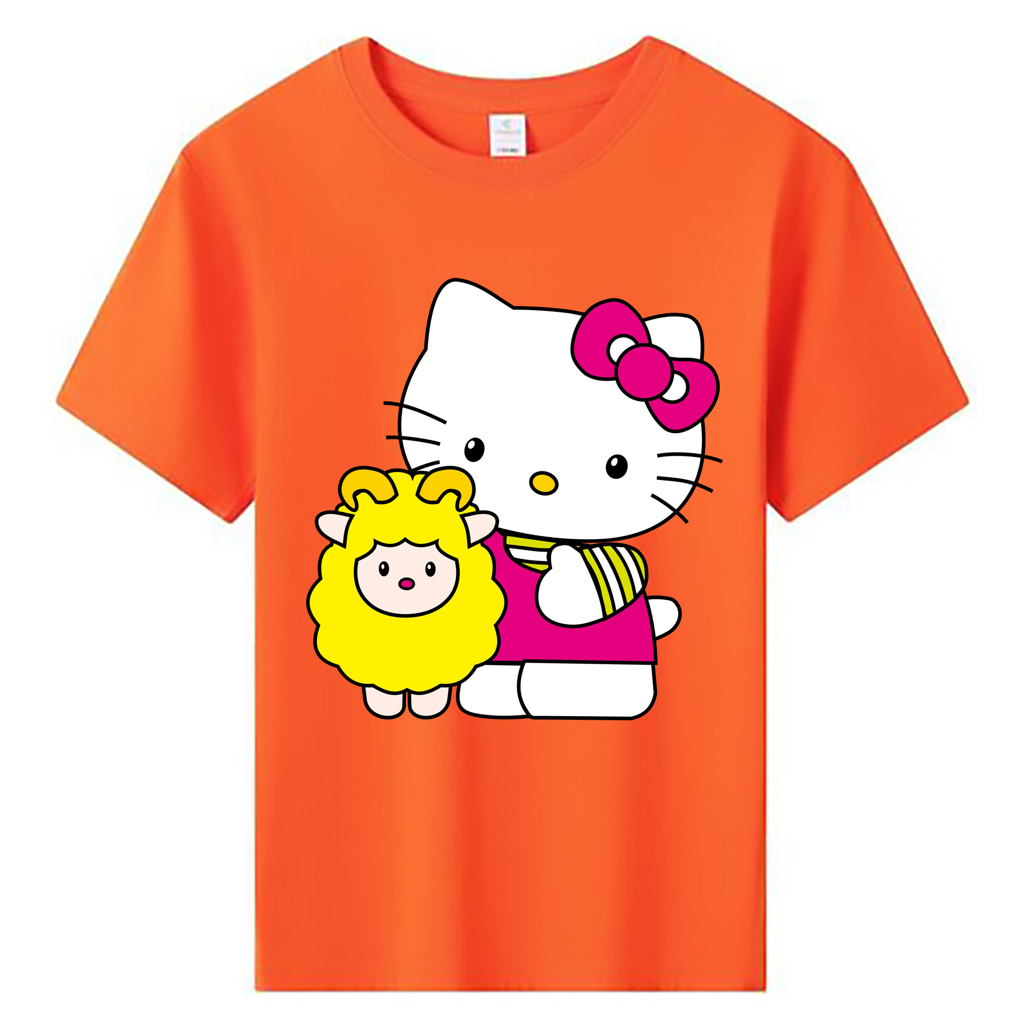 （画像用） Hello Kitty ハローキティ 綿100％キッズTシャツ（フロントプリント）