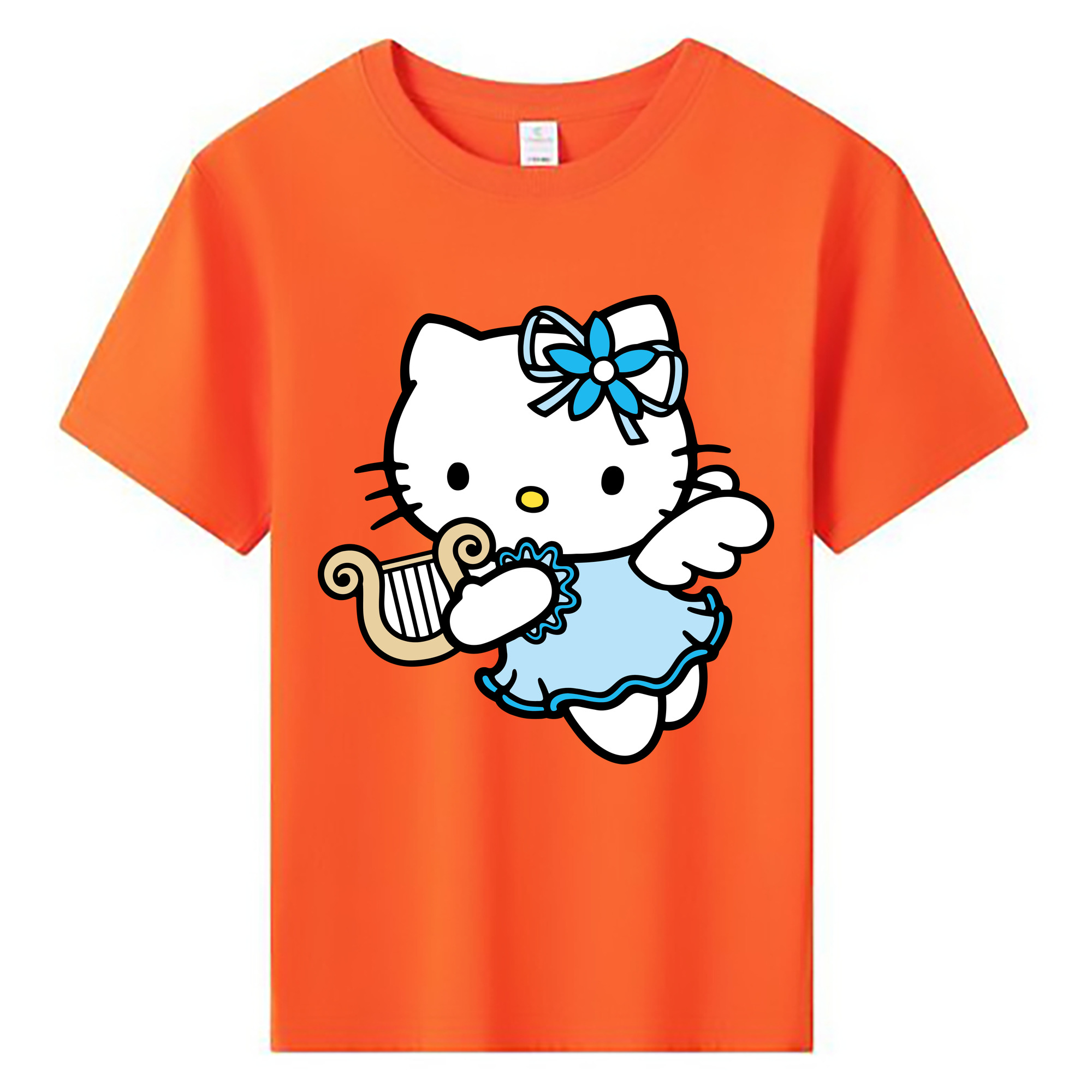 （画像用） Hello Kitty ハローキティ 綿100％キッズTシャツ（フロントプリント）