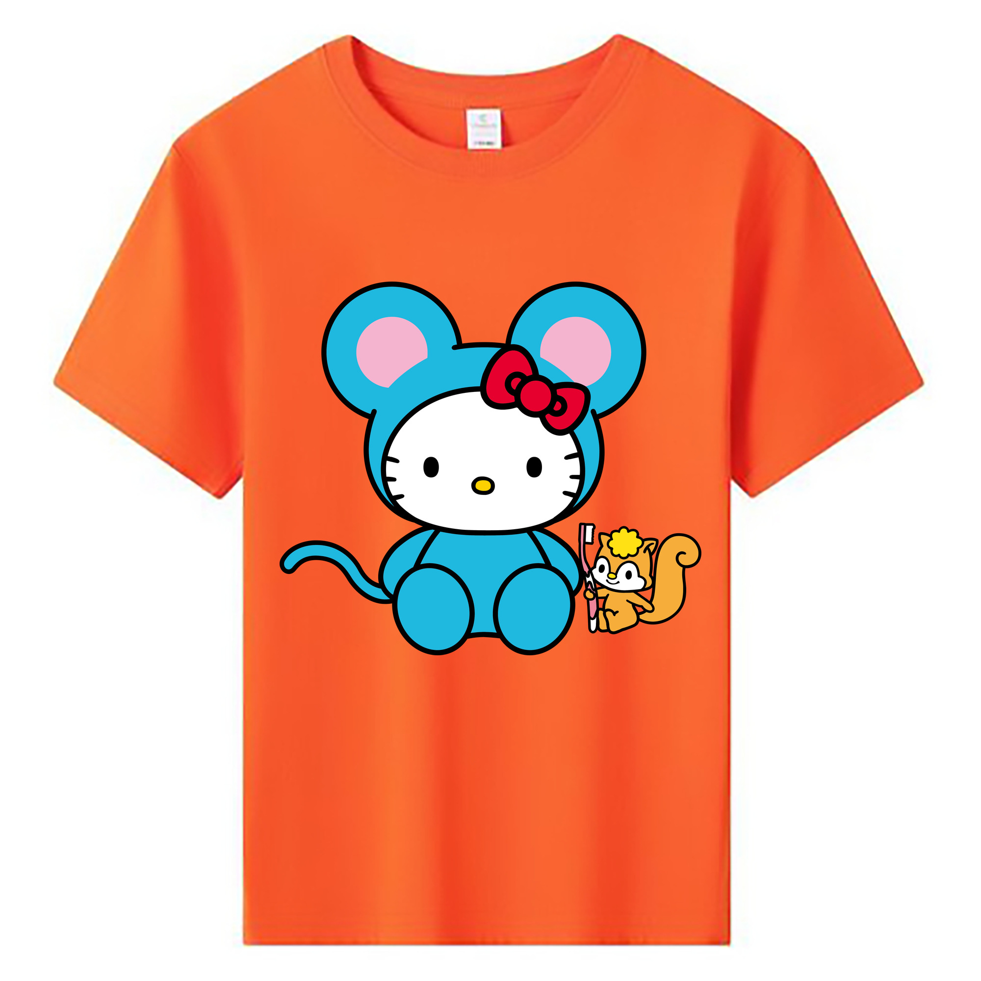 （画像用） Hello Kitty ハローキティ 綿100％キッズTシャツ（フロントプリント）