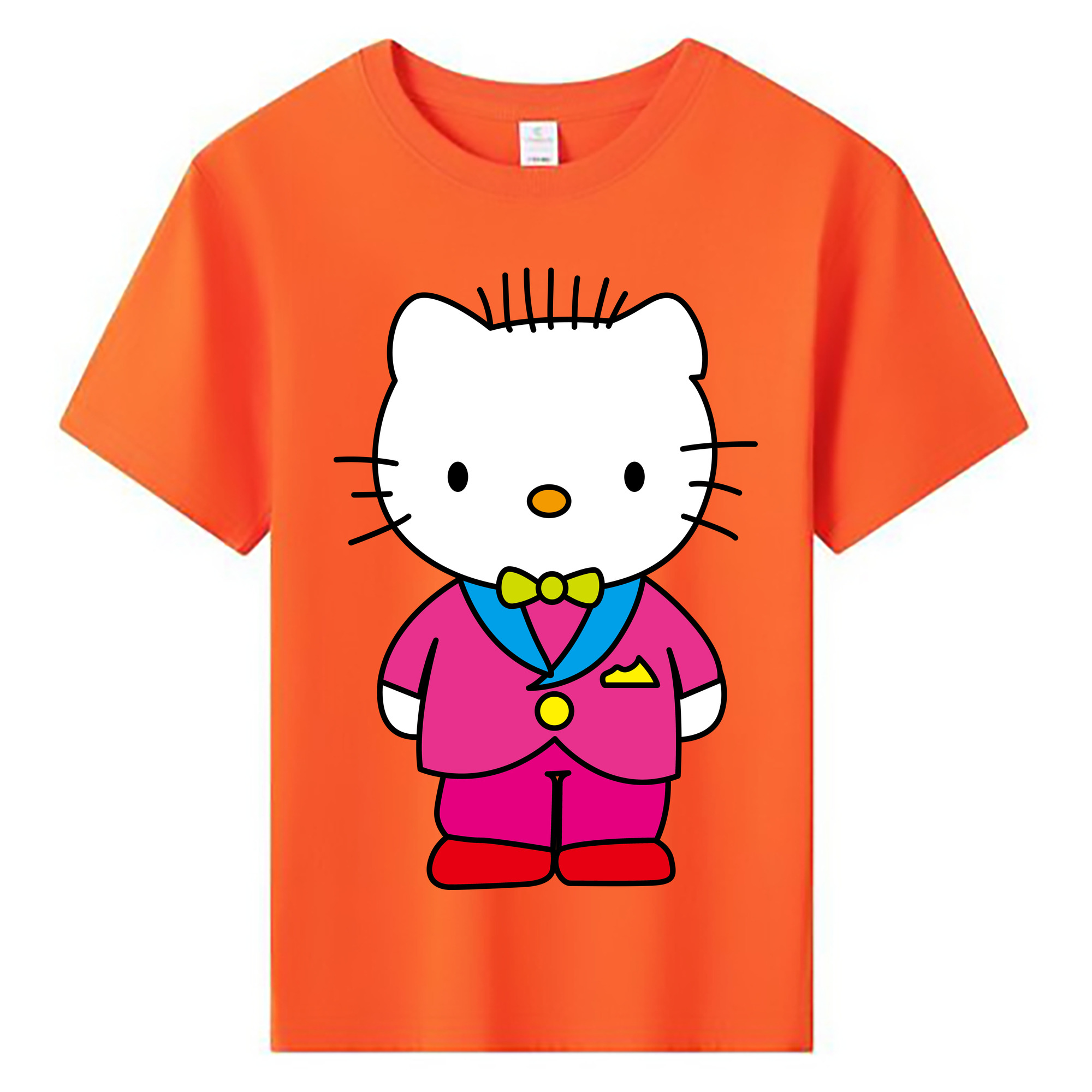 （画像用） Hello Kitty ハローキティ 綿100％キッズTシャツ（フロントプリント）