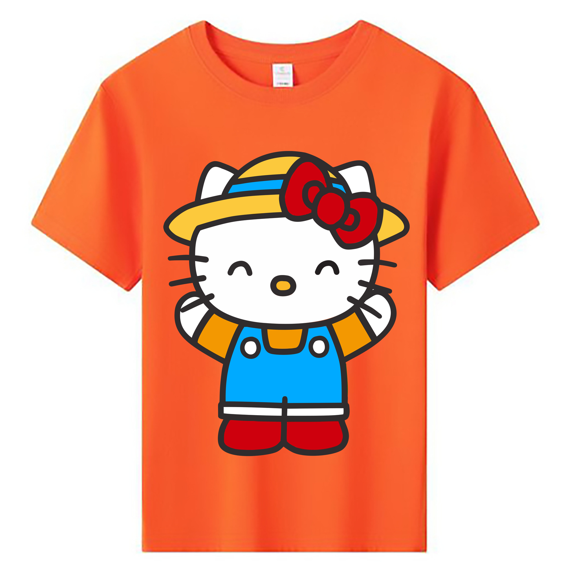 （画像用） Hello Kitty ハローキティ 綿100％キッズTシャツ（フロントプリント）