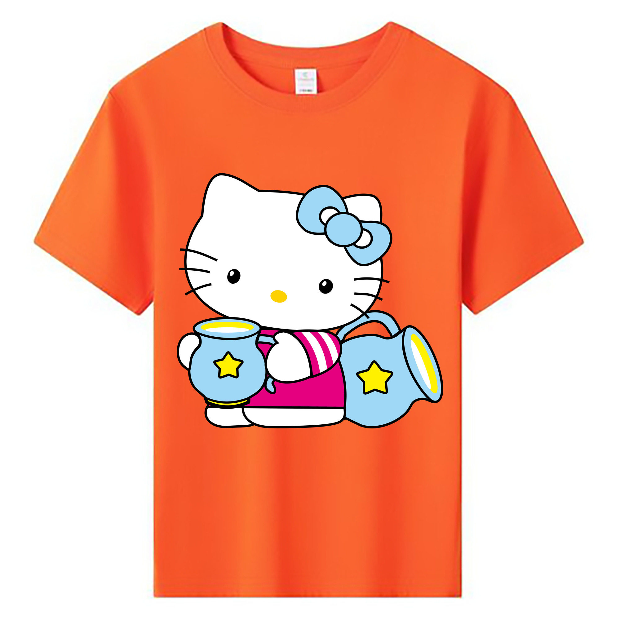 （画像用） Hello Kitty ハローキティ 綿100％キッズTシャツ（フロントプリント）