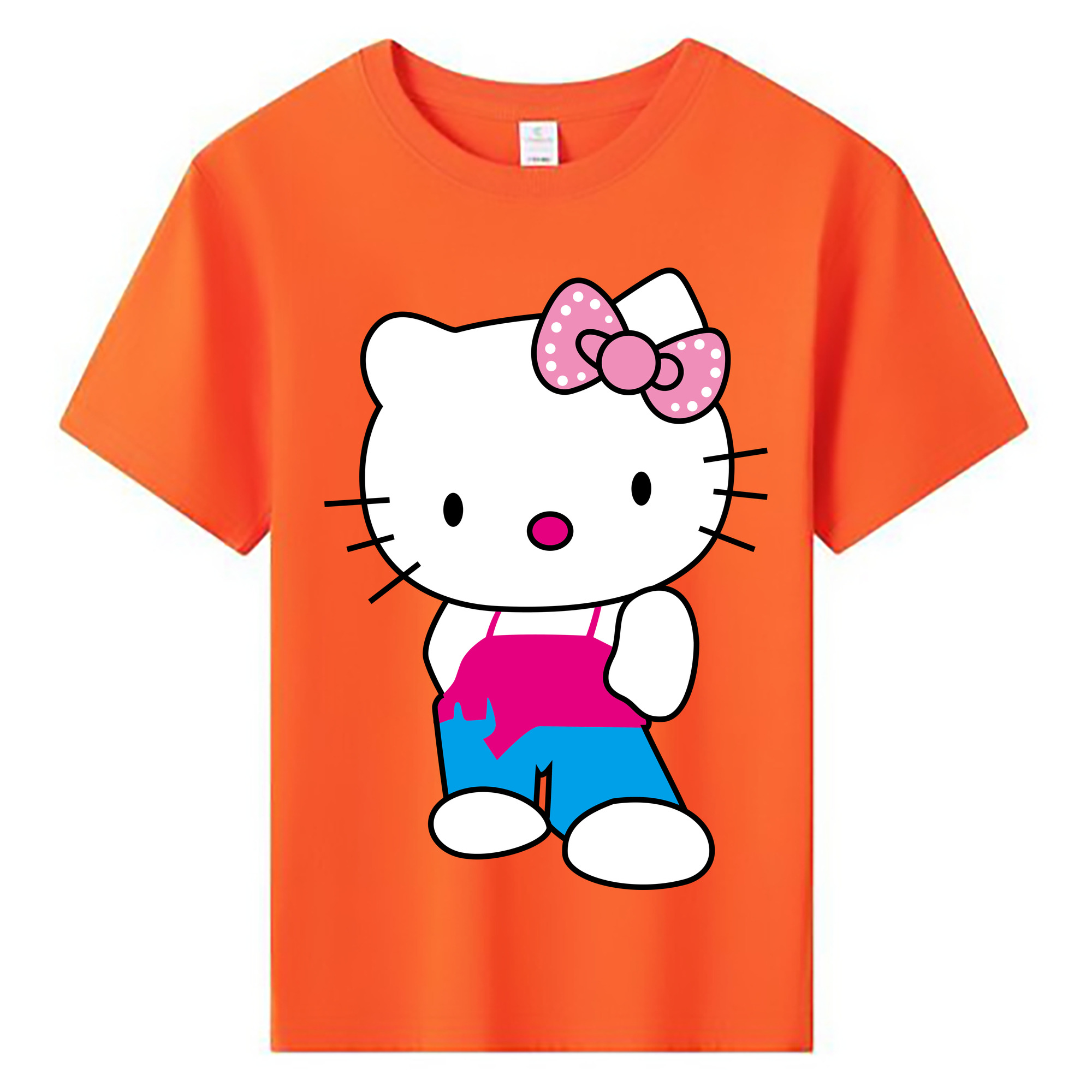 （画像用） Hello Kitty ハローキティ 綿100％キッズTシャツ（フロントプリント）