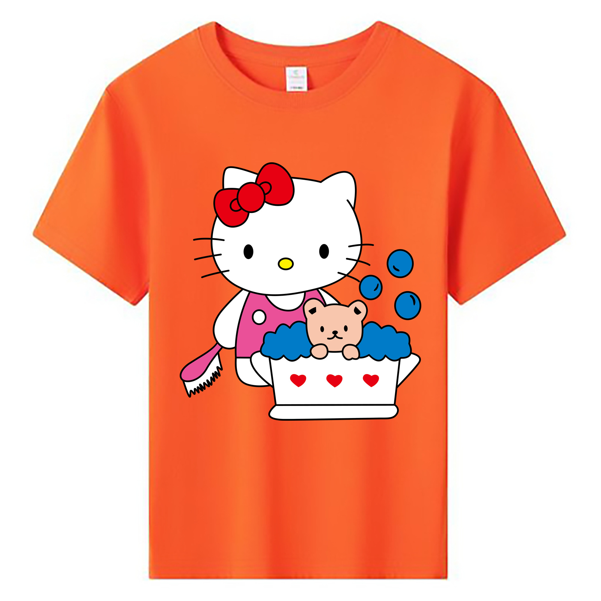 （画像用） Hello Kitty ハローキティ 綿100％キッズTシャツ（フロントプリント）