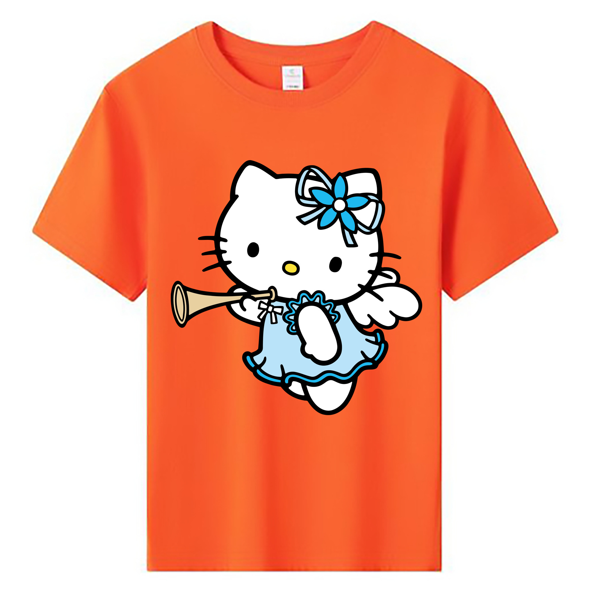 （画像用） Hello Kitty ハローキティ 綿100％キッズTシャツ（フロントプリント）