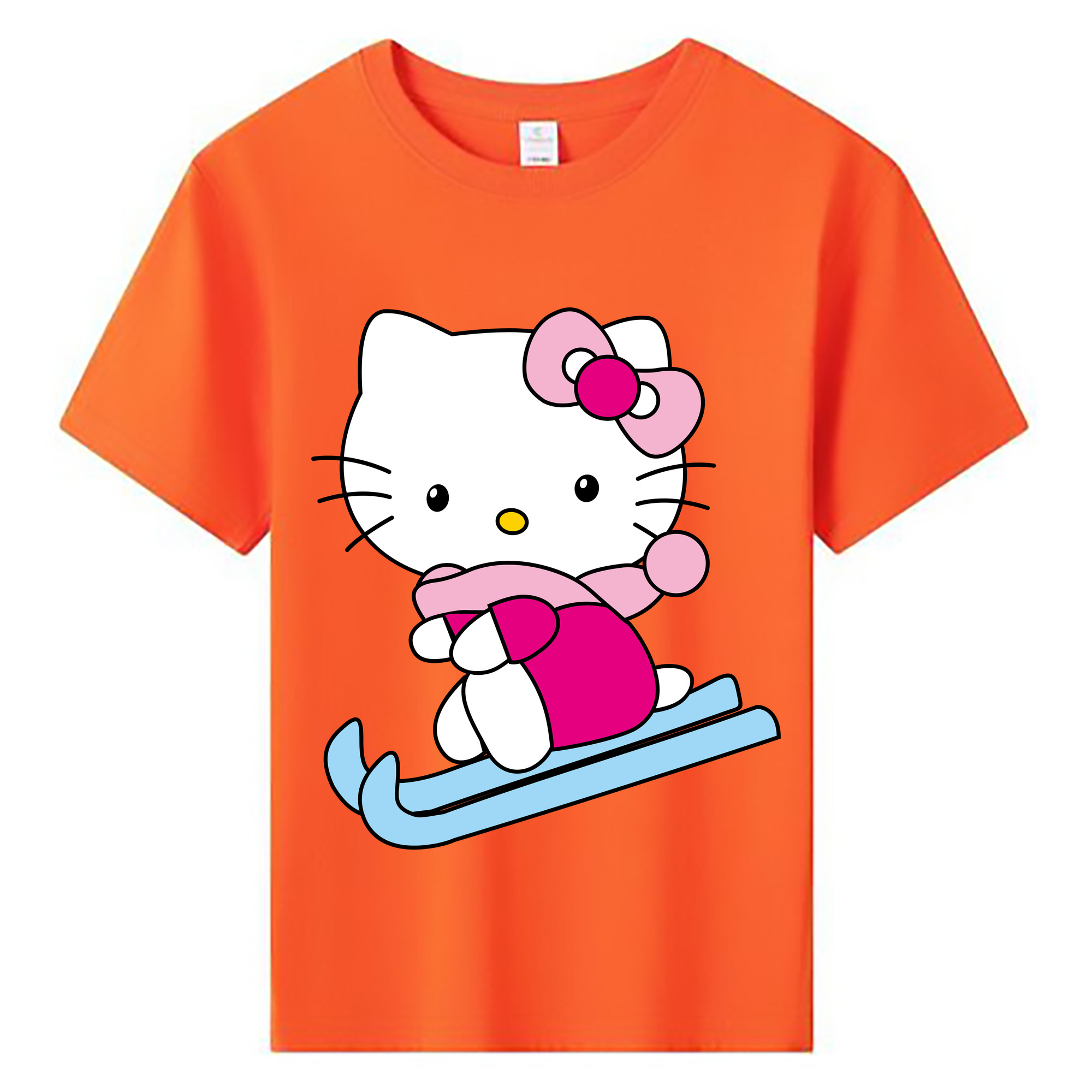 （画像用） Hello Kitty ハローキティ 綿100％キッズTシャツ（フロントプリント）