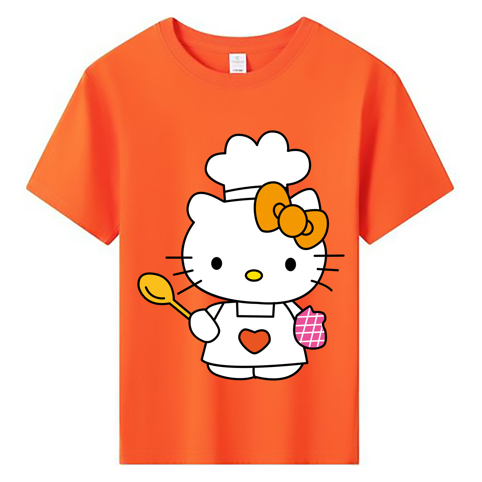 （画像用） Hello Kitty ハローキティ 綿100％キッズTシャツ（フロントプリント）