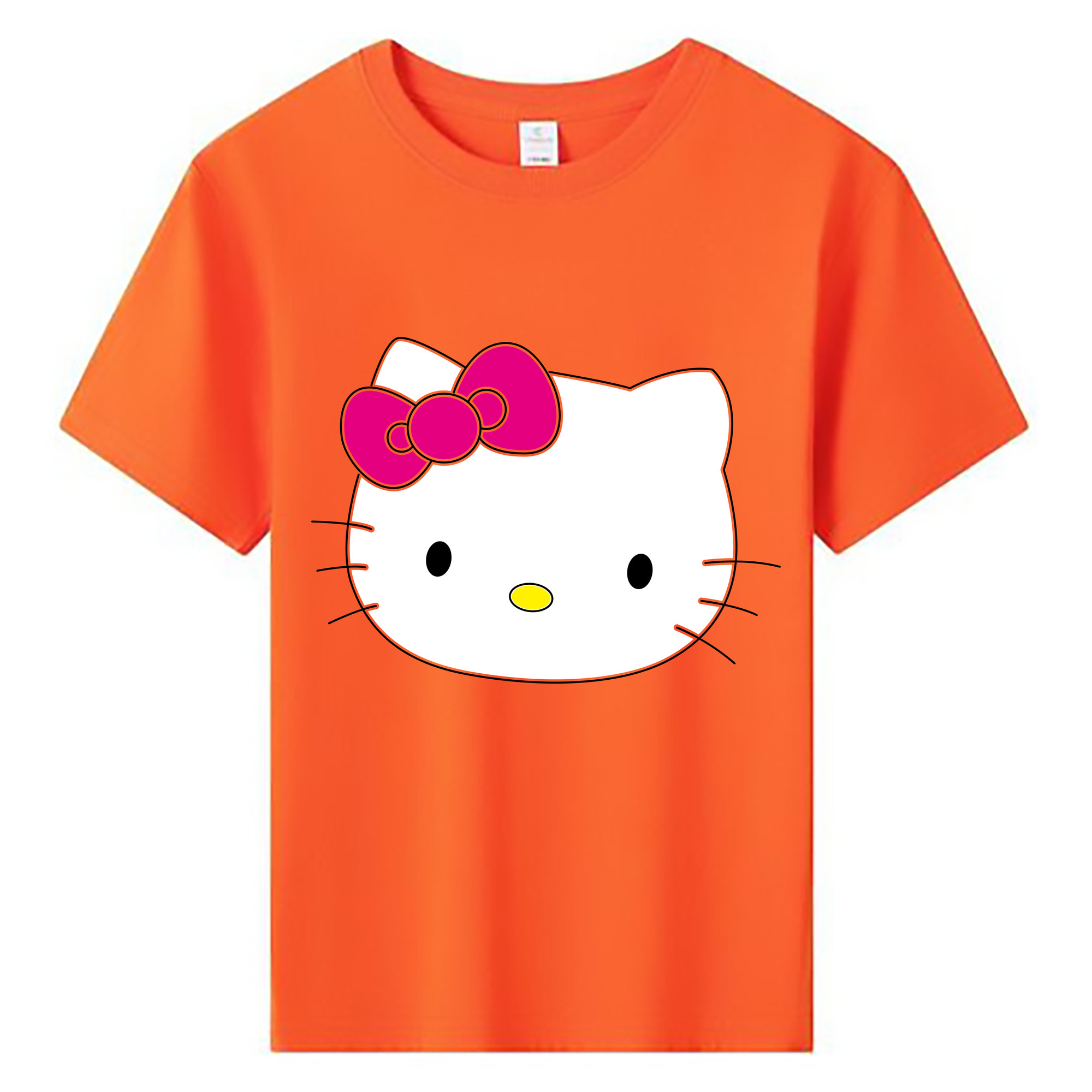（画像用） Hello Kitty ハローキティ 綿100％キッズTシャツ（フロントプリント）