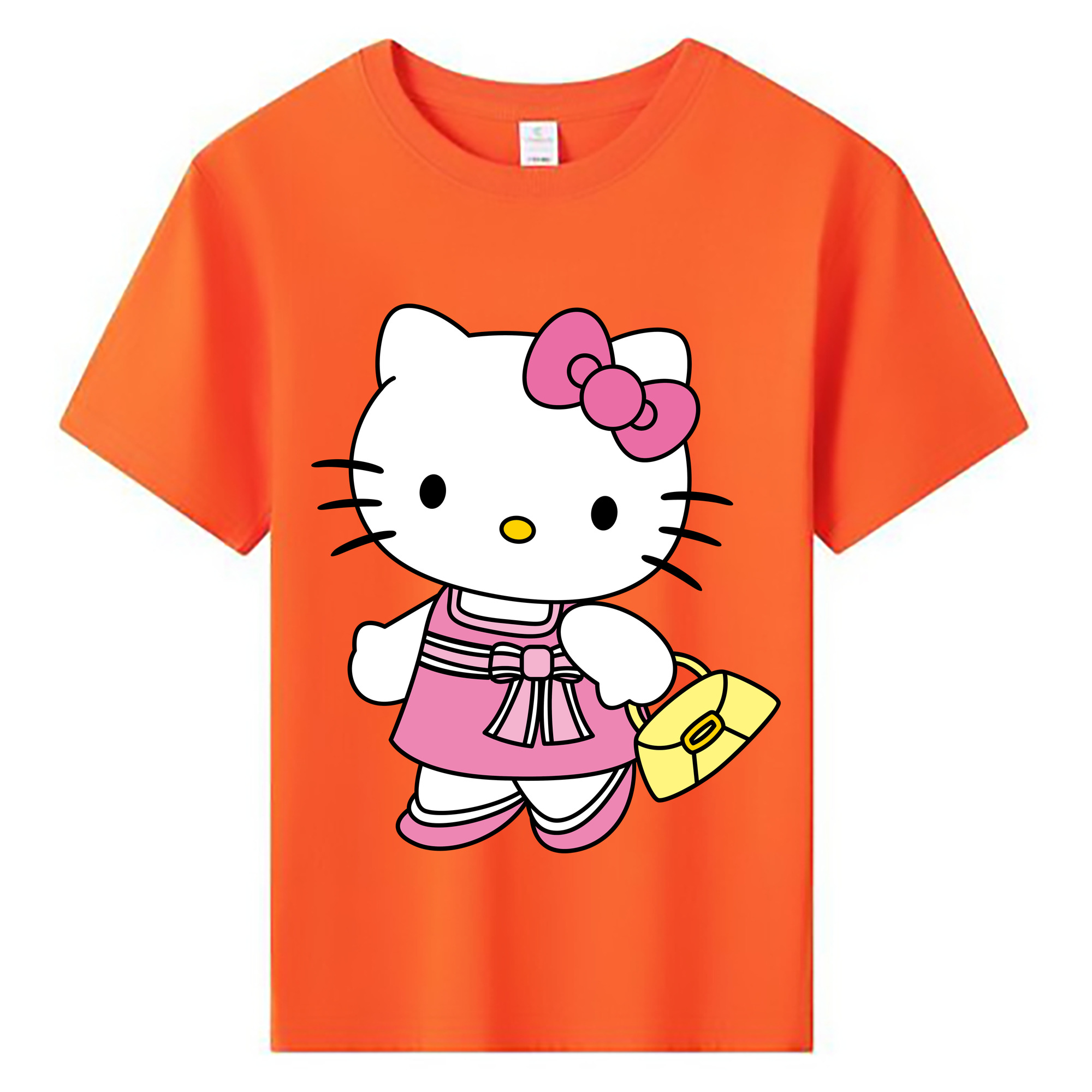 （画像用） Hello Kitty ハローキティ 綿100％キッズTシャツ（フロントプリント）