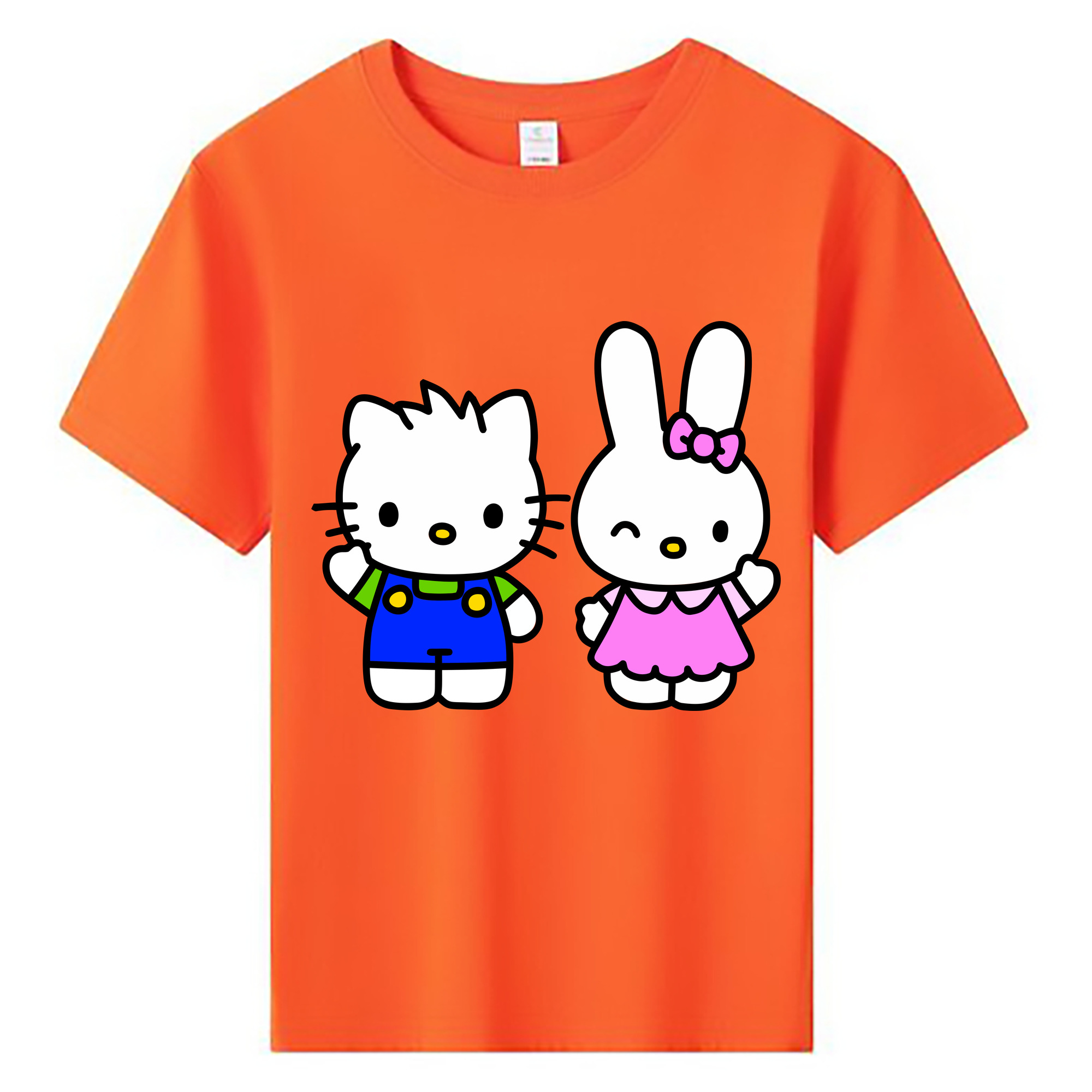 （画像用） Hello Kitty ハローキティ 綿100％キッズTシャツ（フロントプリント）