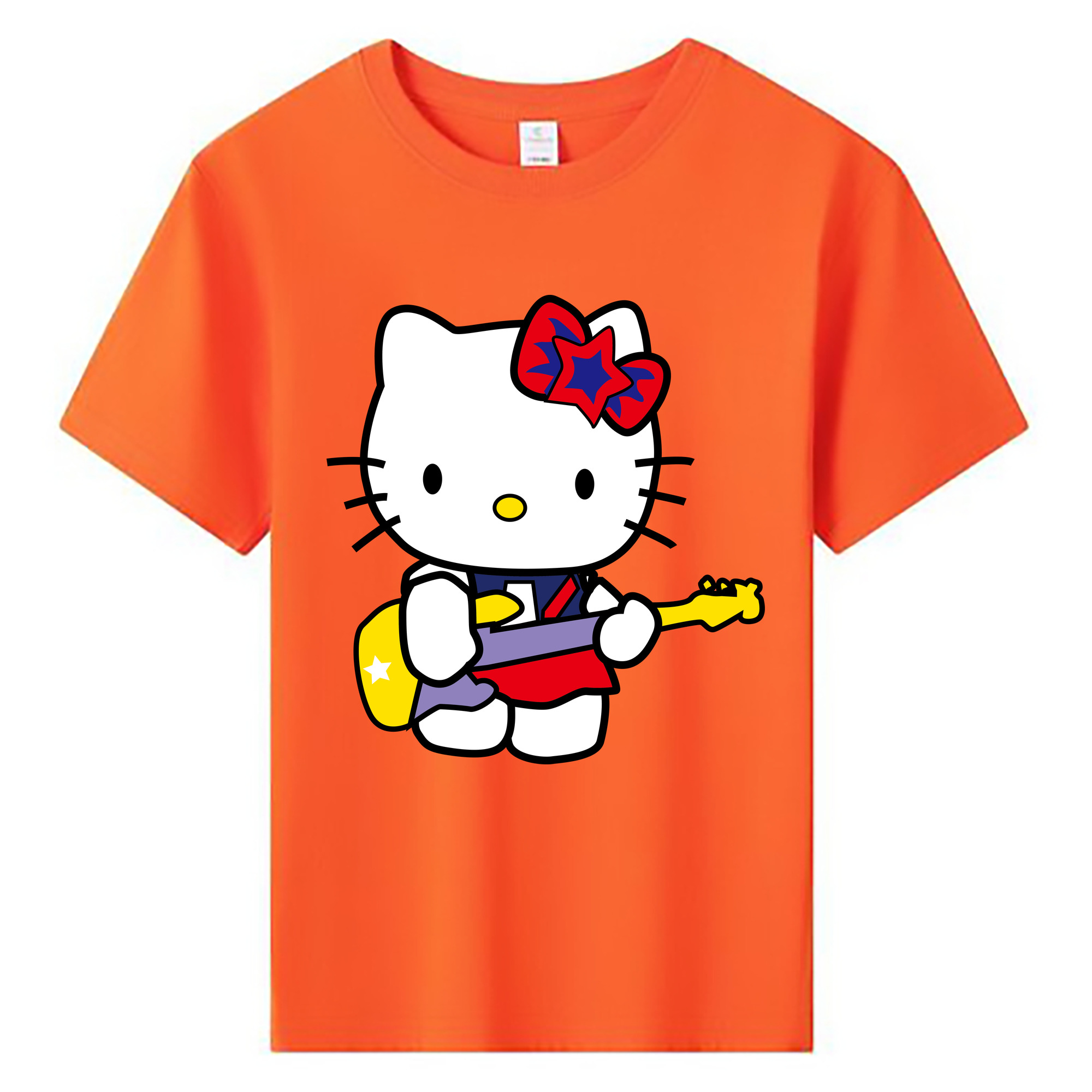 （画像用） Hello Kitty ハローキティ 綿100％キッズTシャツ（フロントプリント）
