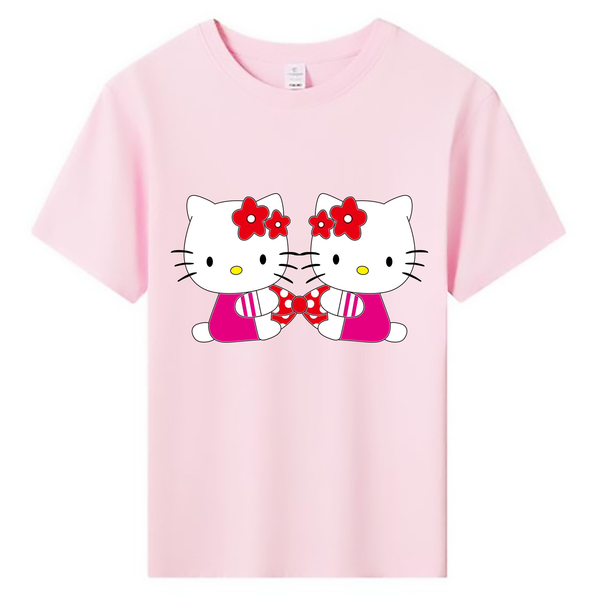 （画像用） Hello Kitty ハローキティ 綿100％キッズTシャツ（フロントプリント）