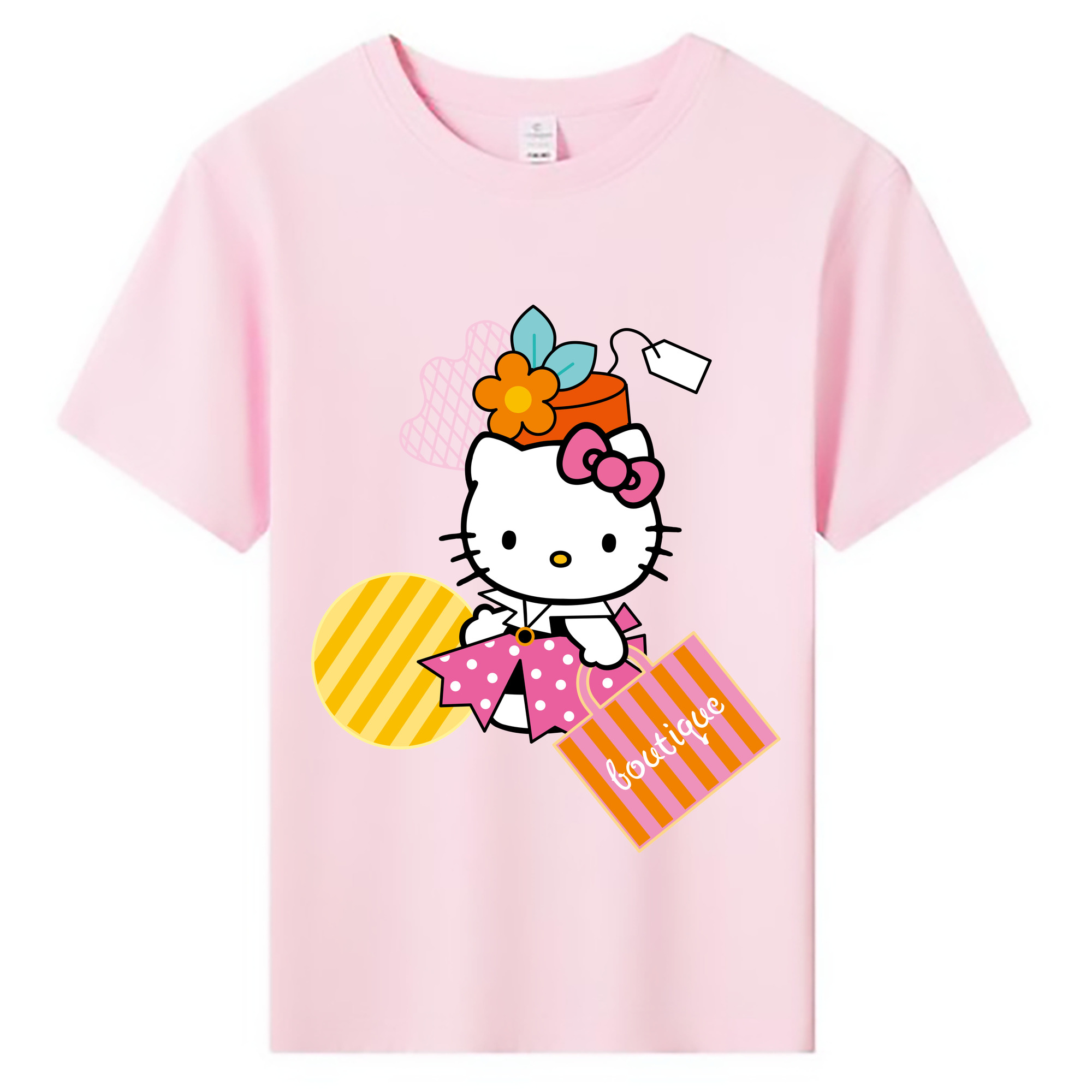 （画像用） Hello Kitty ハローキティ 綿100％キッズTシャツ（フロントプリント）