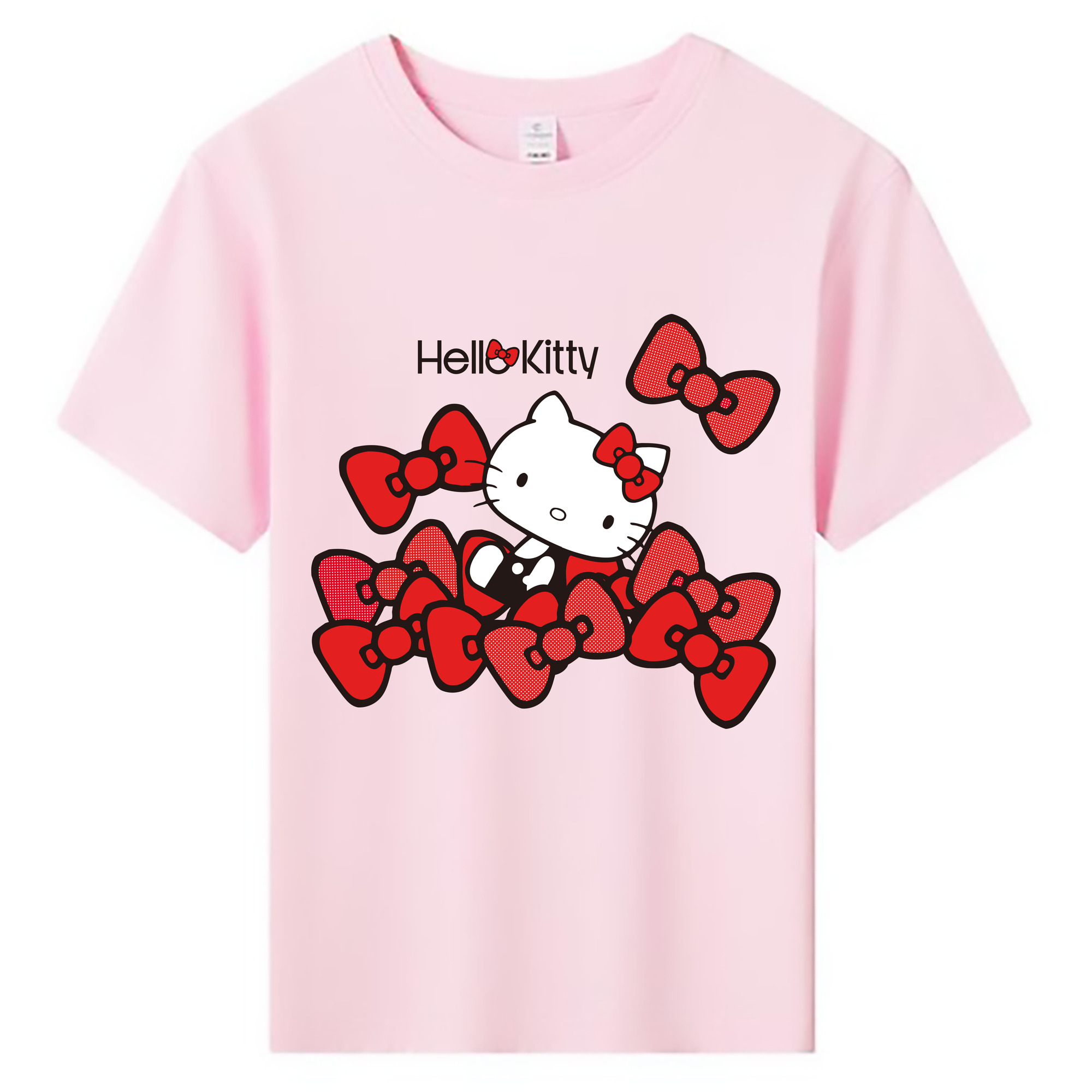 （画像用） Hello Kitty ハローキティ 綿100％キッズTシャツ（フロントプリント）