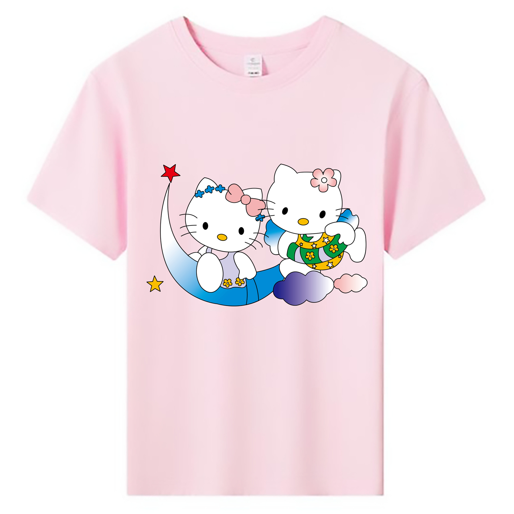 （画像用） Hello Kitty ハローキティ 綿100％キッズTシャツ（フロントプリント）