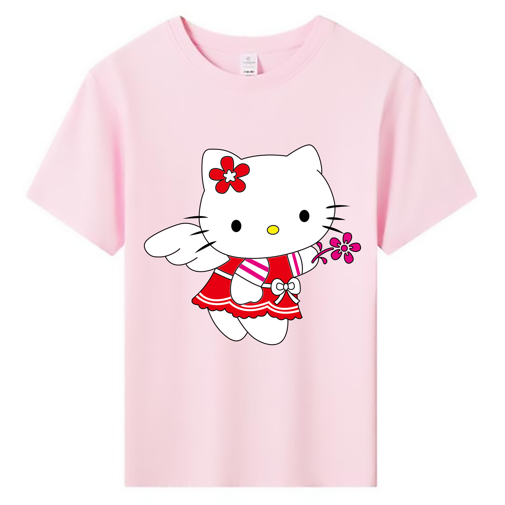 （画像用） Hello Kitty ハローキティ 綿100％キッズTシャツ（フロントプリント）